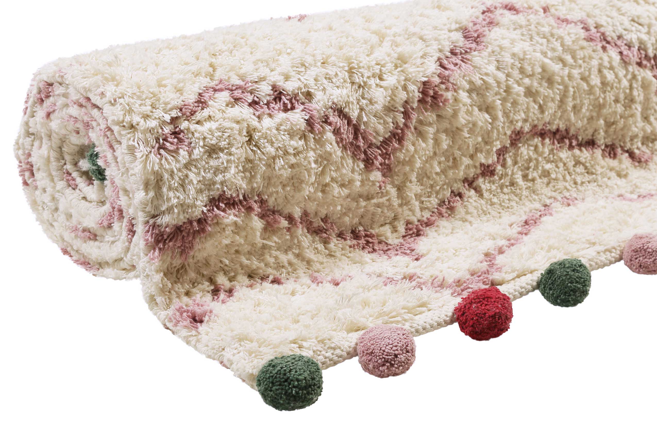 Esprit Handwebteppich Beige Rosa aus Baumwolle » Circus « - Ansicht 8