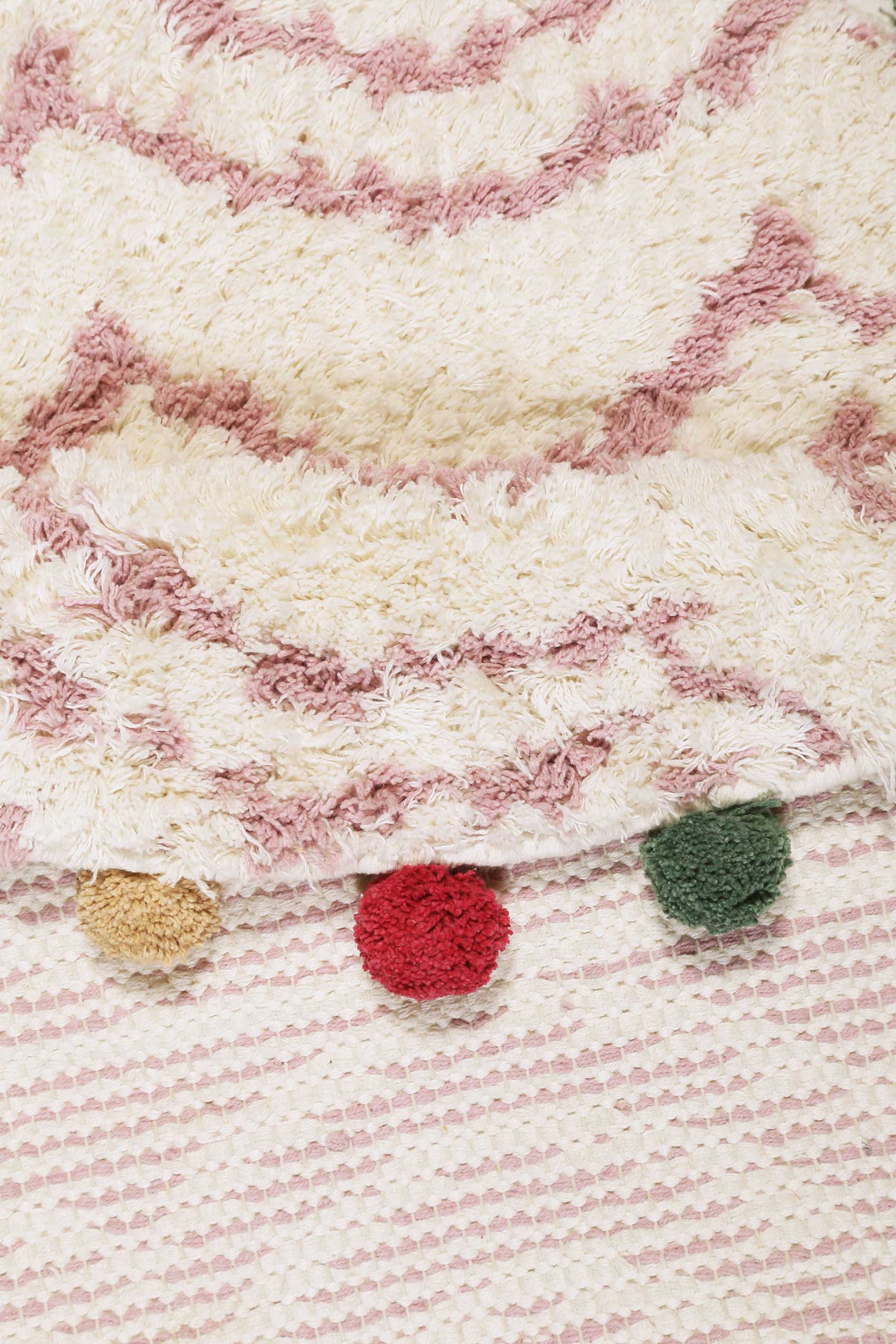 Esprit Handwebteppich Rund  Beige Rosa aus Baumwolle » Circus « - Ansicht 3
