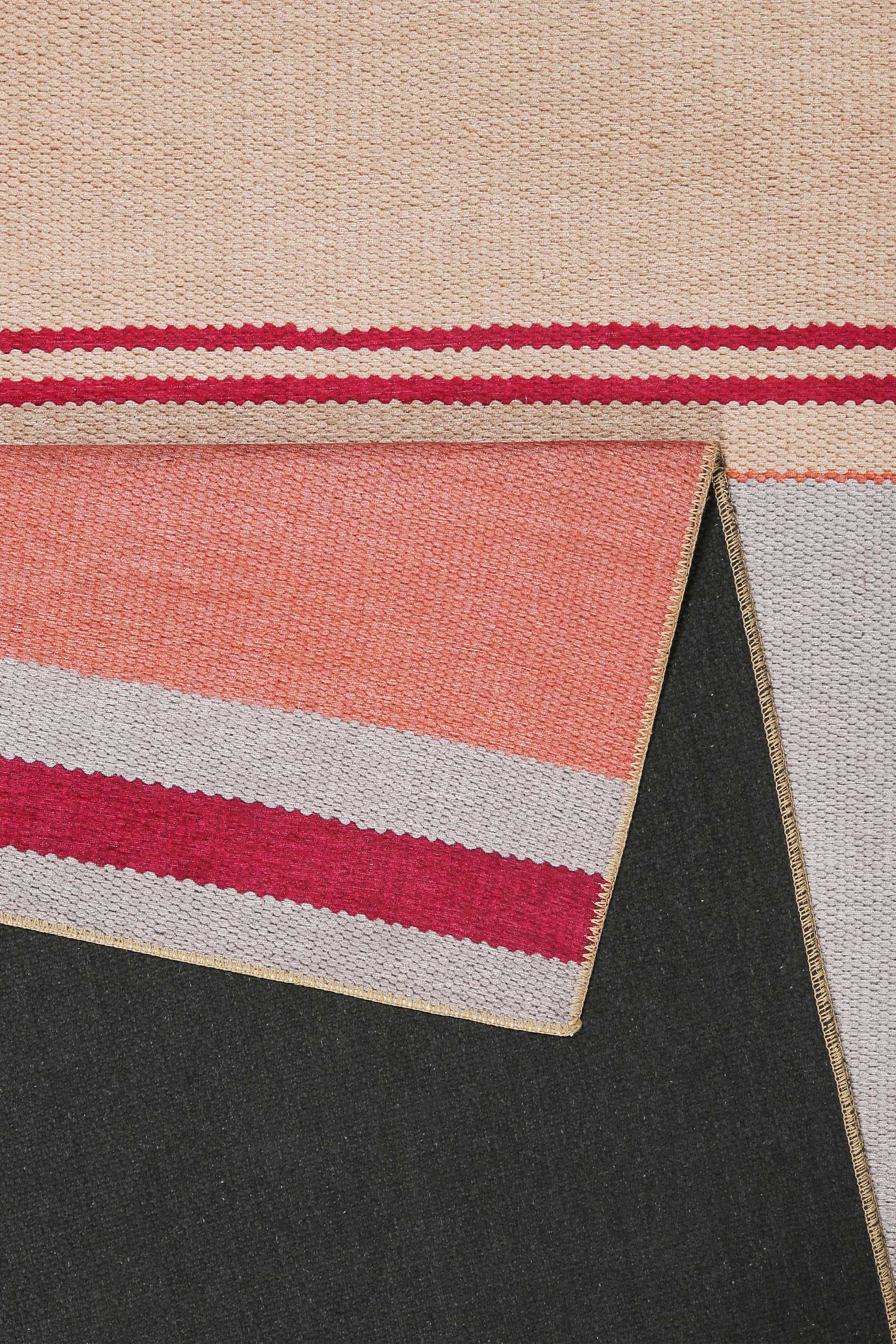 Esprit Teppich Grau Rosa Orange Kurzflor » Cleft « - Ansicht 3