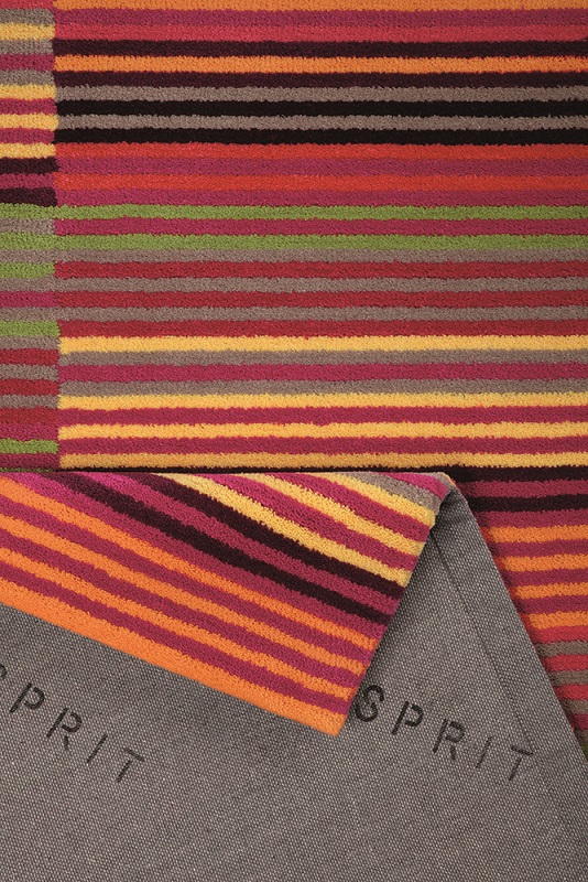 Esprit Kurzflor Teppich » Colorpop « rot grün - Ansicht 3