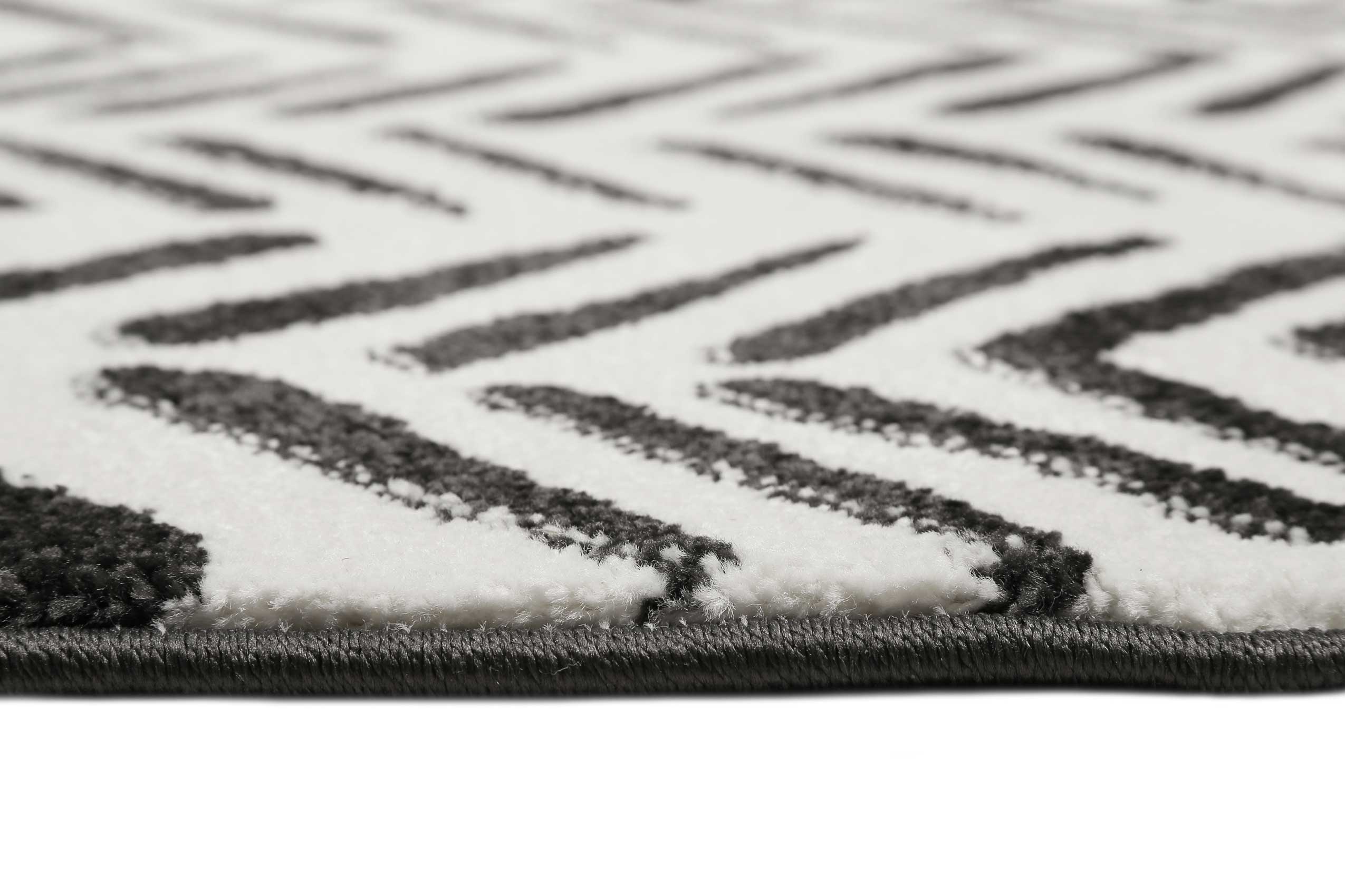 Esprit Teppich Weiß Schwarz Kurzflor 