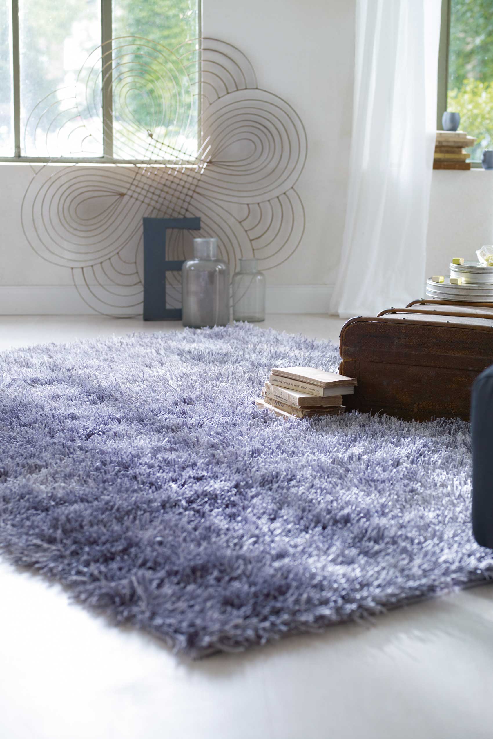 Esprit Hochflor Teppich Grau 