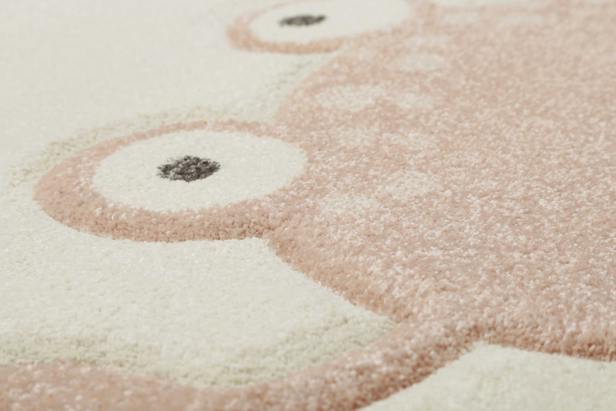 Esprit Kinderteppich Creme Weiß Rosa 