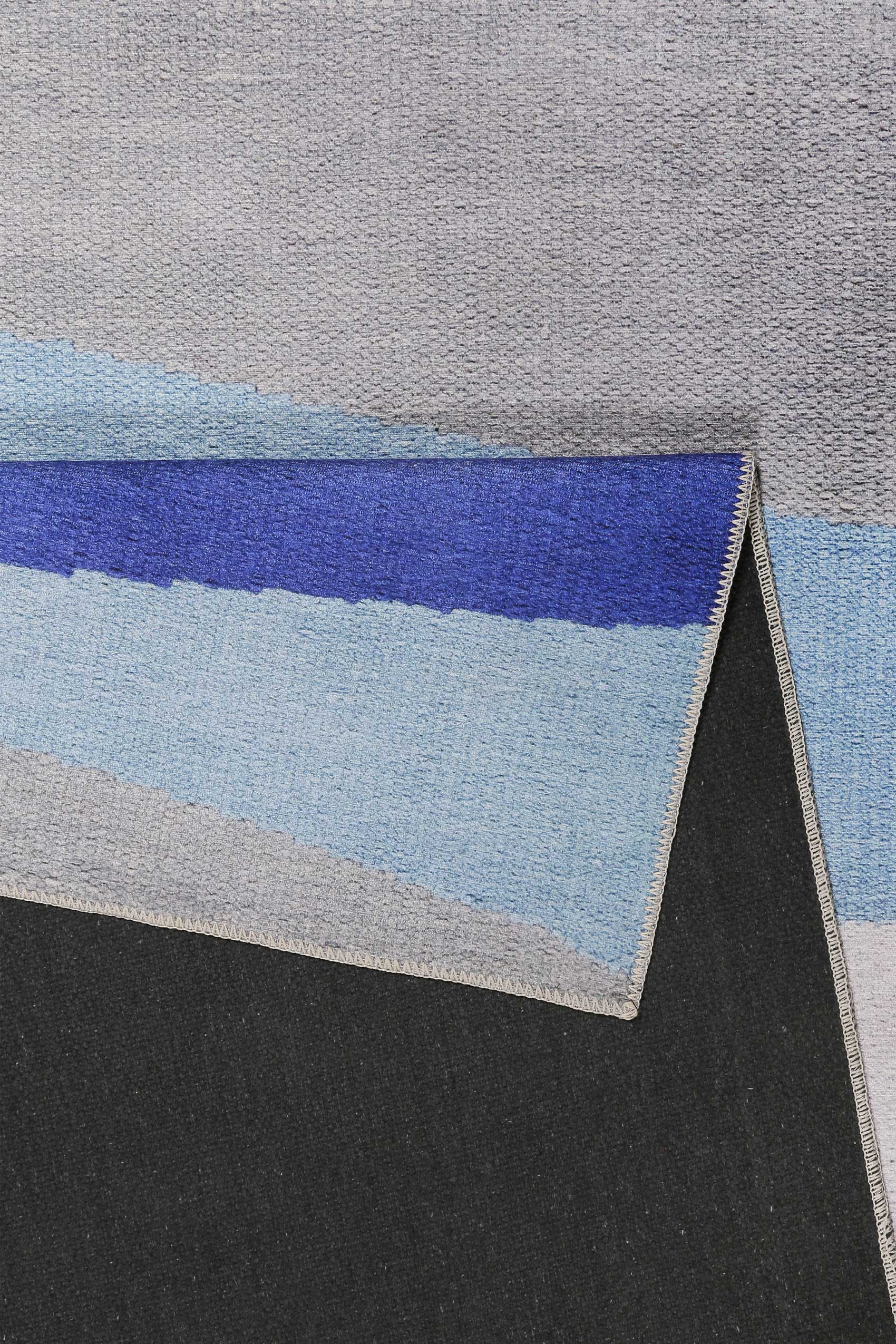 Esprit Teppich Blau Grauweiß Grün » Curves « - Ansicht 3