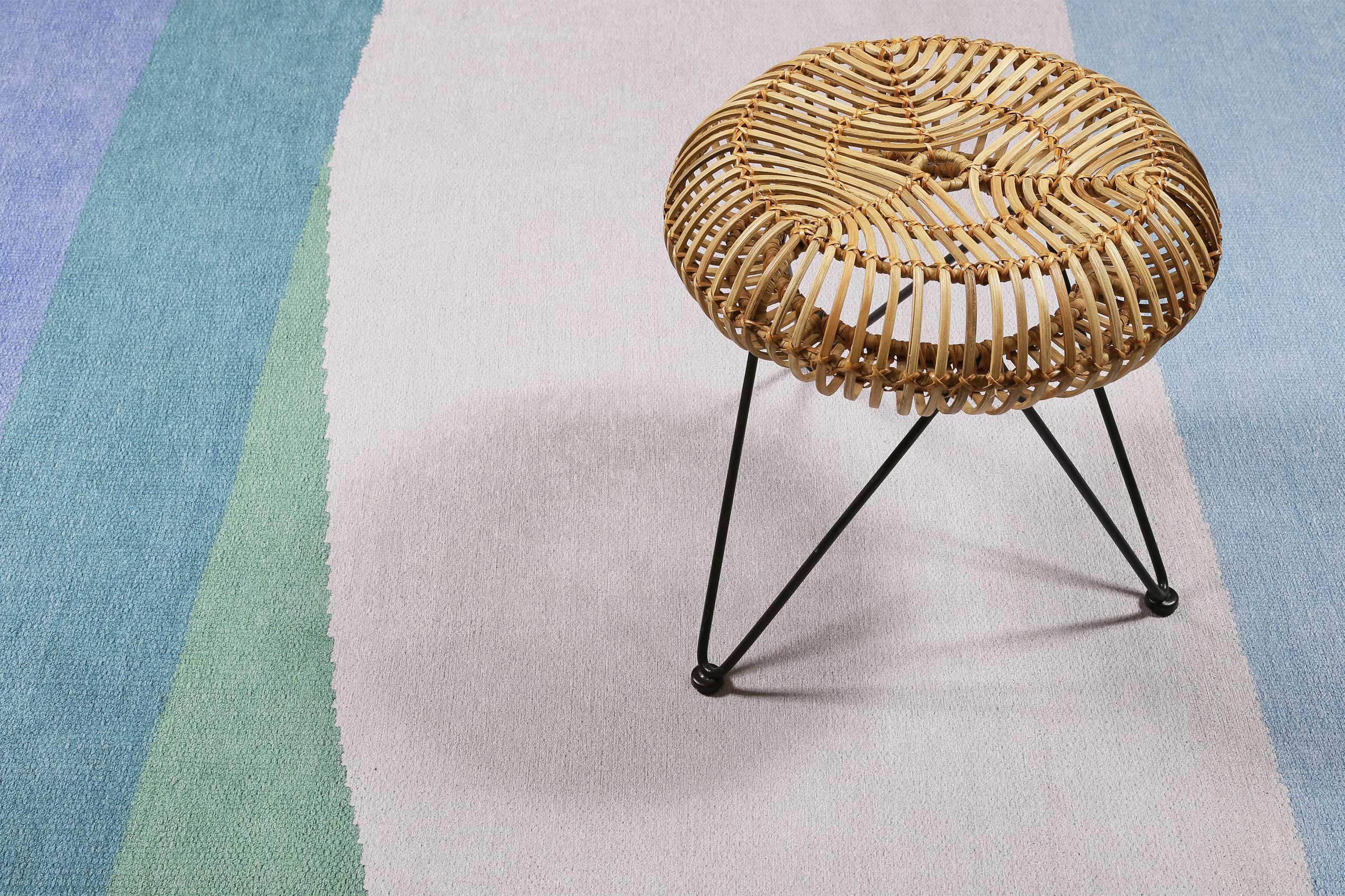 Esprit Teppich Blau Grauweiß Grün » Curves « - Ansicht 6