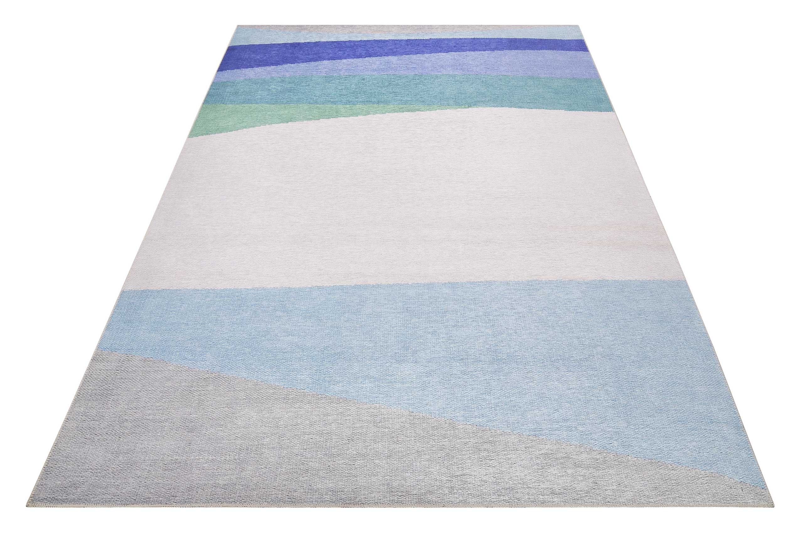 Esprit Teppich Blau Grauweiß Grün » Curves « - Ansicht 2