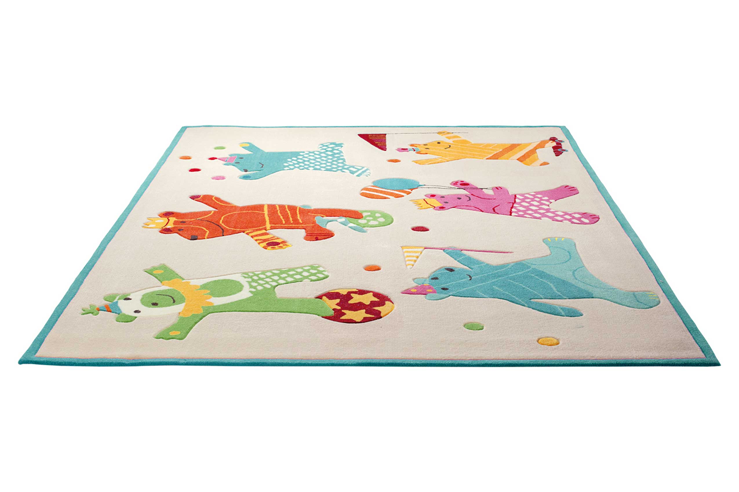 Esprit Kinderteppich Beige Bunt Kurzflor 