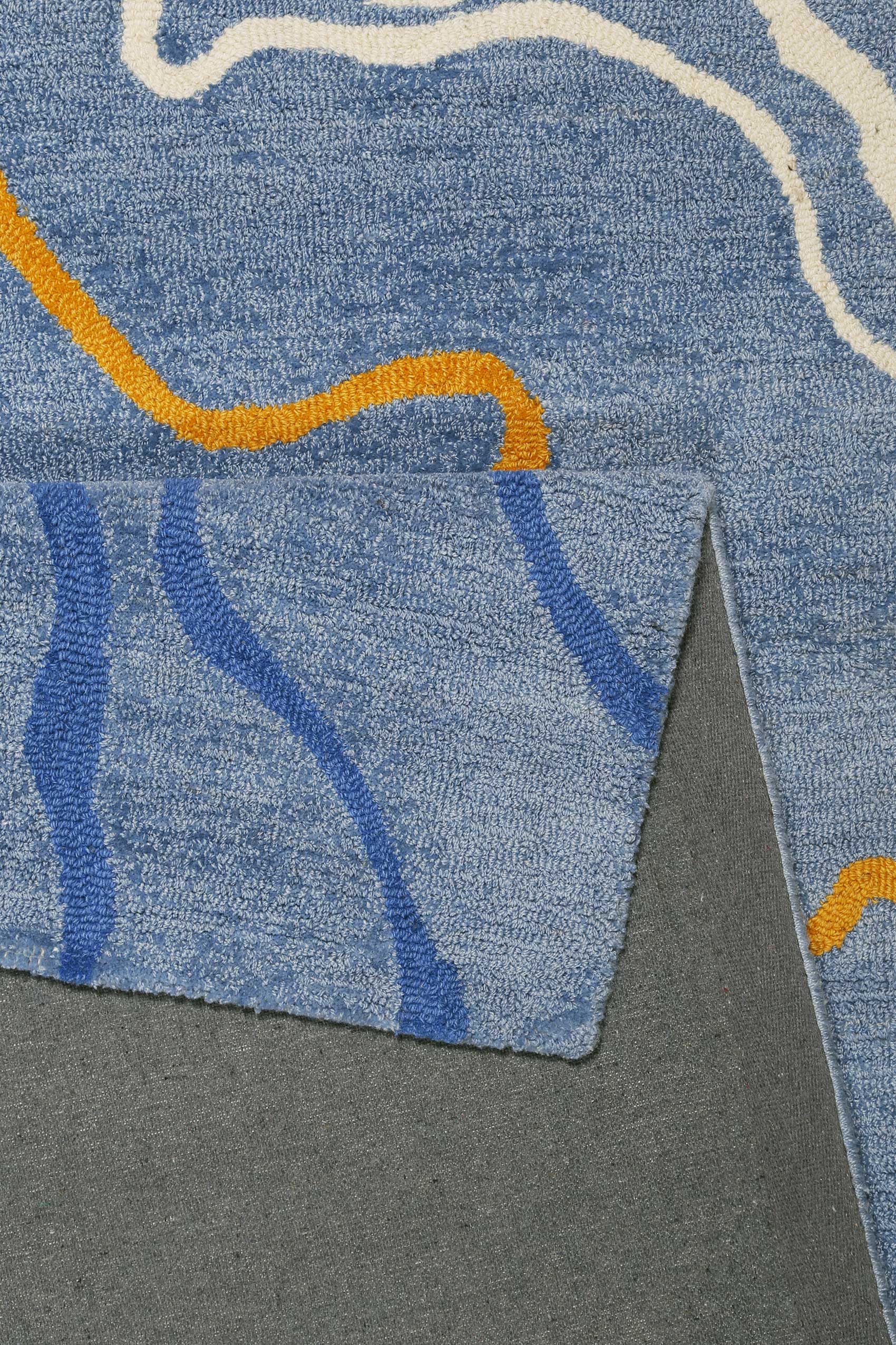 Esprit Kurzflor Teppich Blau 