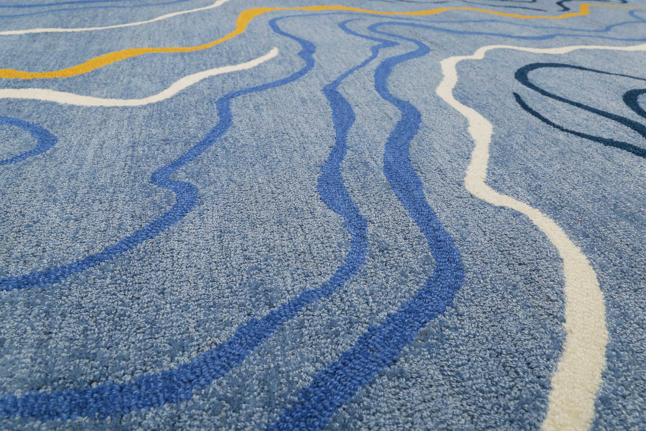 Esprit Kurzflor Teppich Blau » Drive « - Ansicht 5