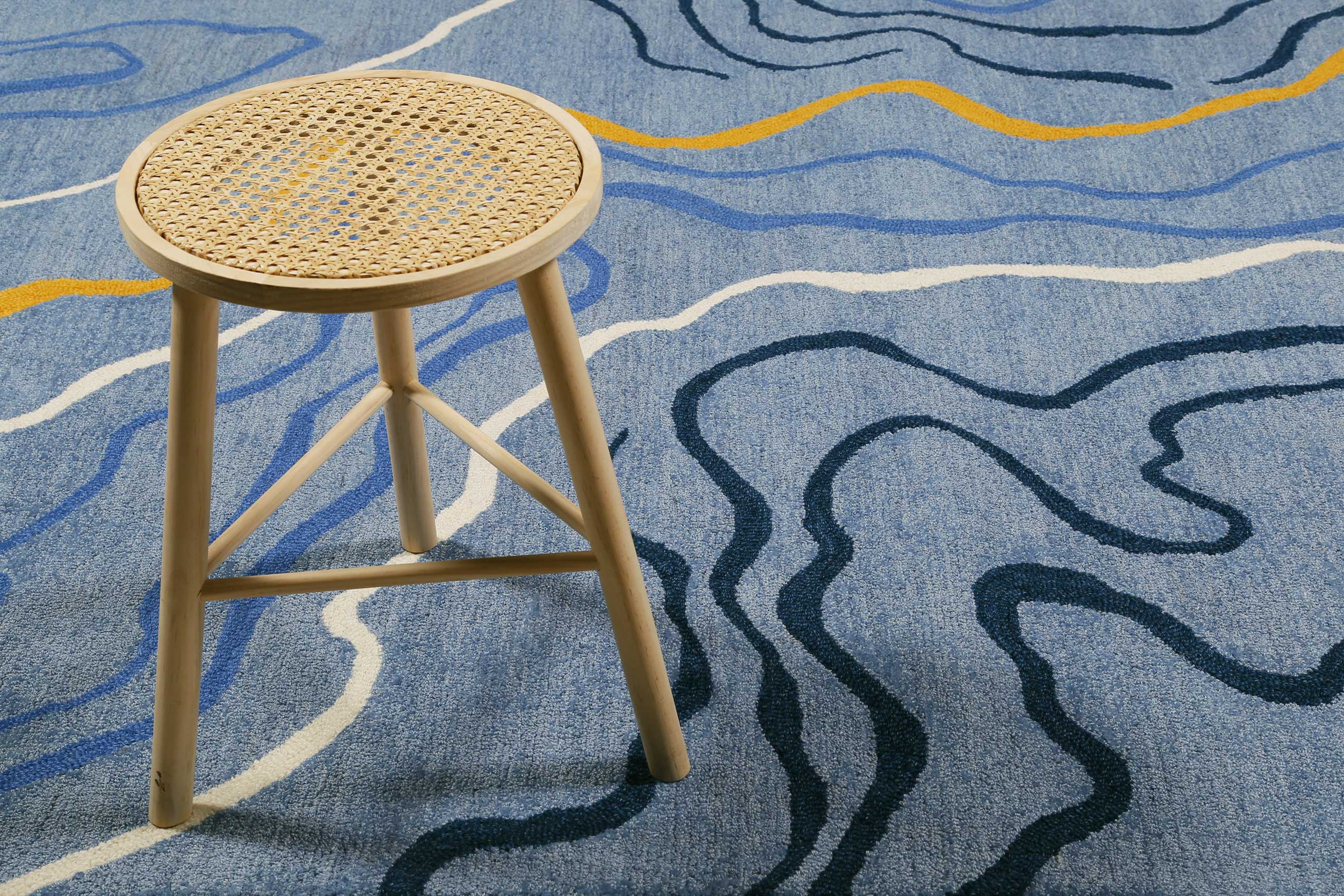 Esprit Kurzflor Teppich Blau 