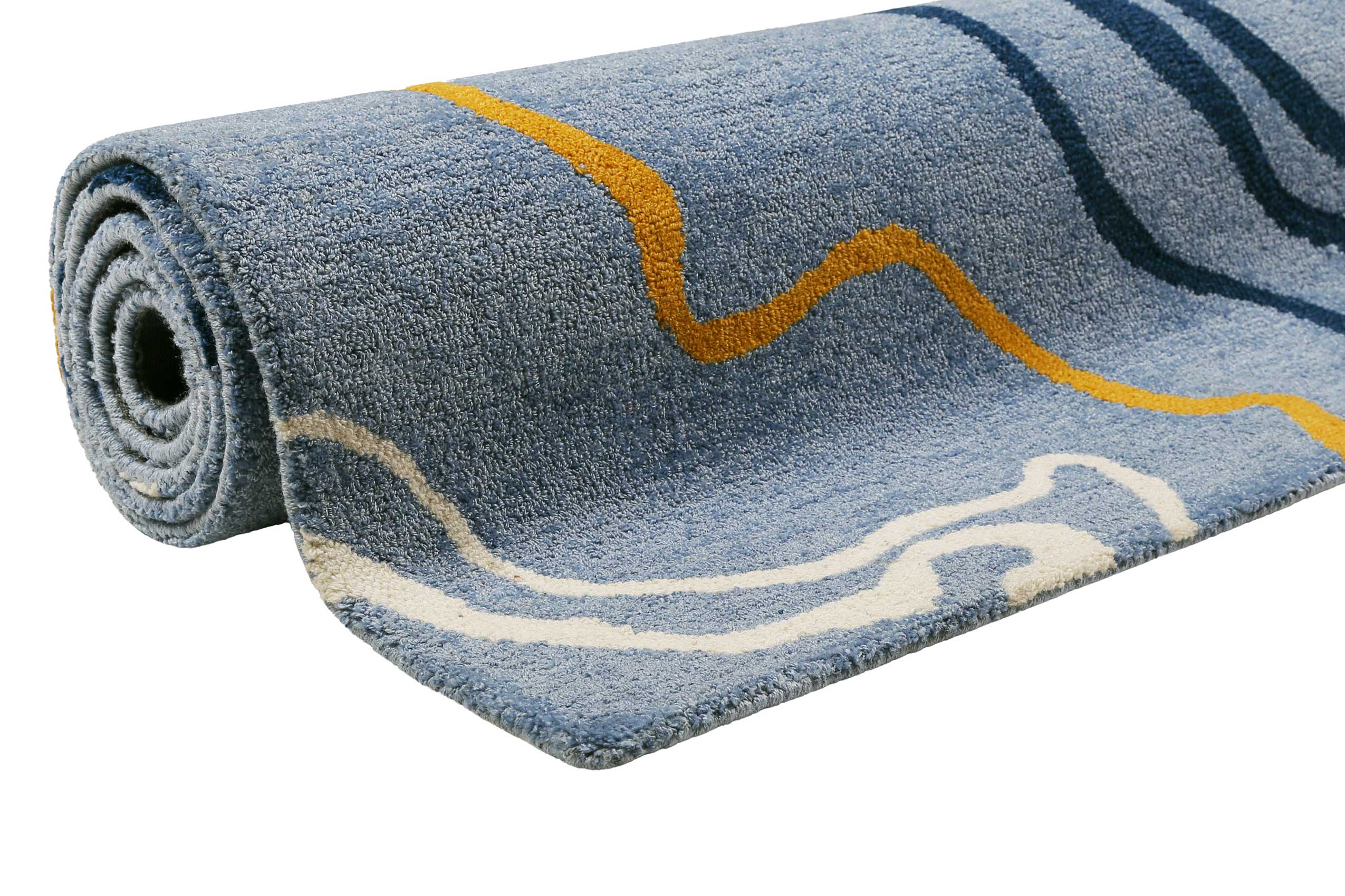 Esprit Kurzflor Teppich Blau 