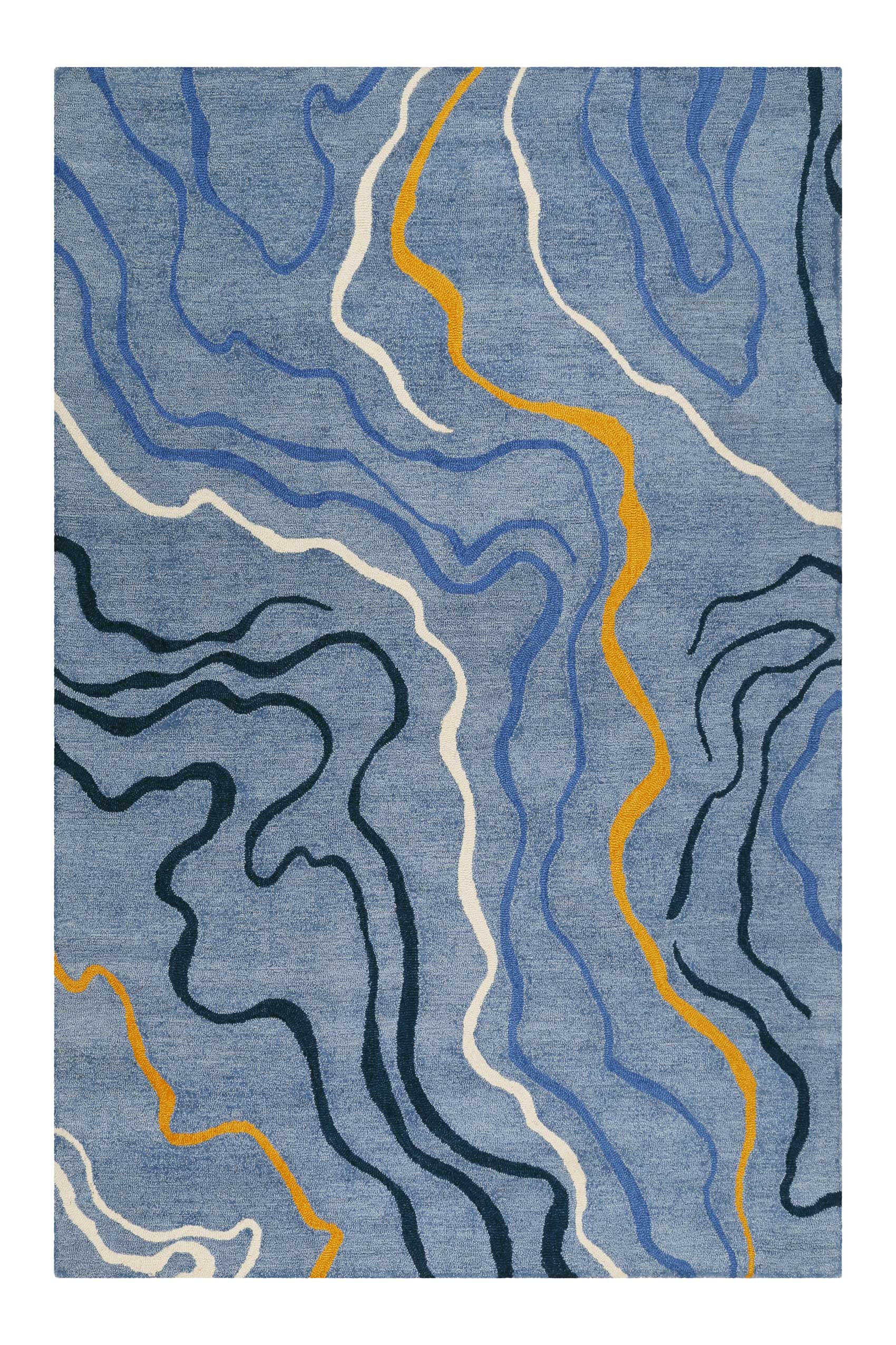 Esprit Kurzflor Teppich Blau » Drive « - Ansicht 1