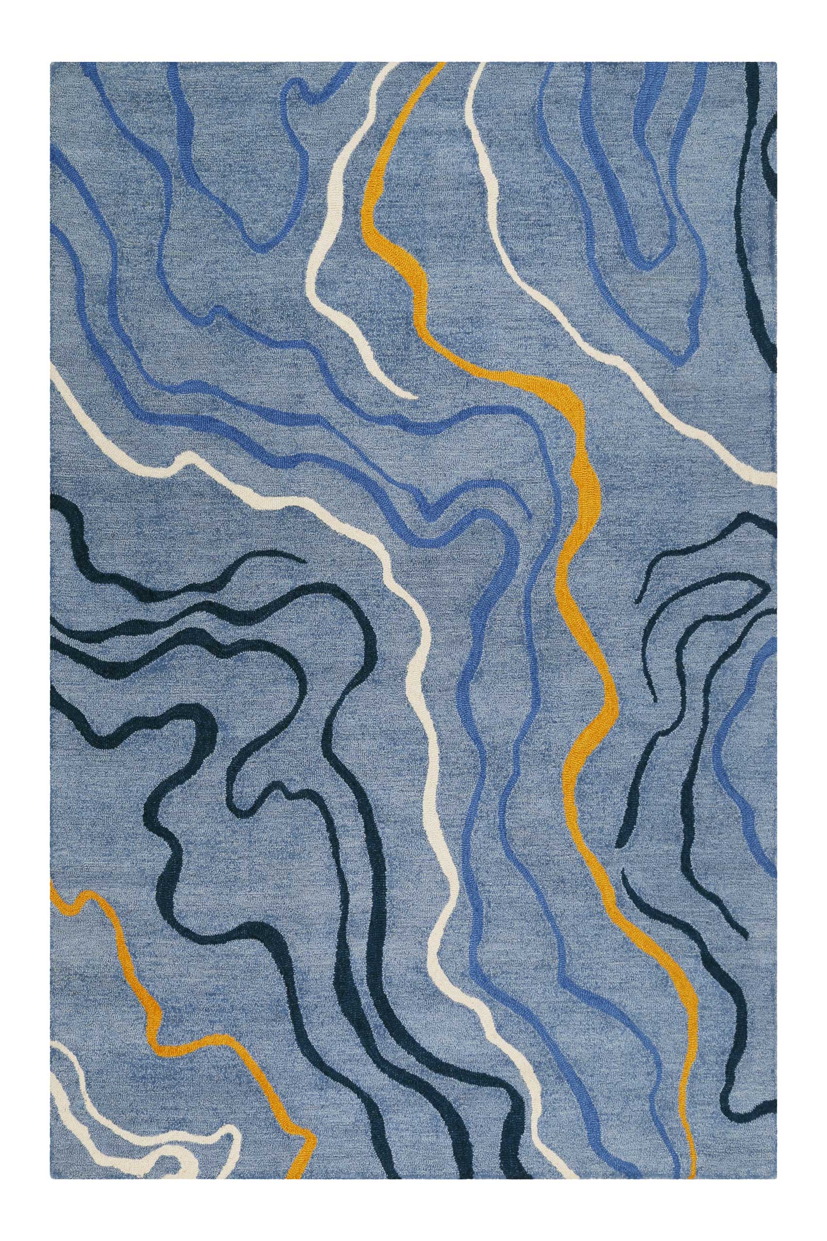 Esprit Kurzflor Teppich Blau 