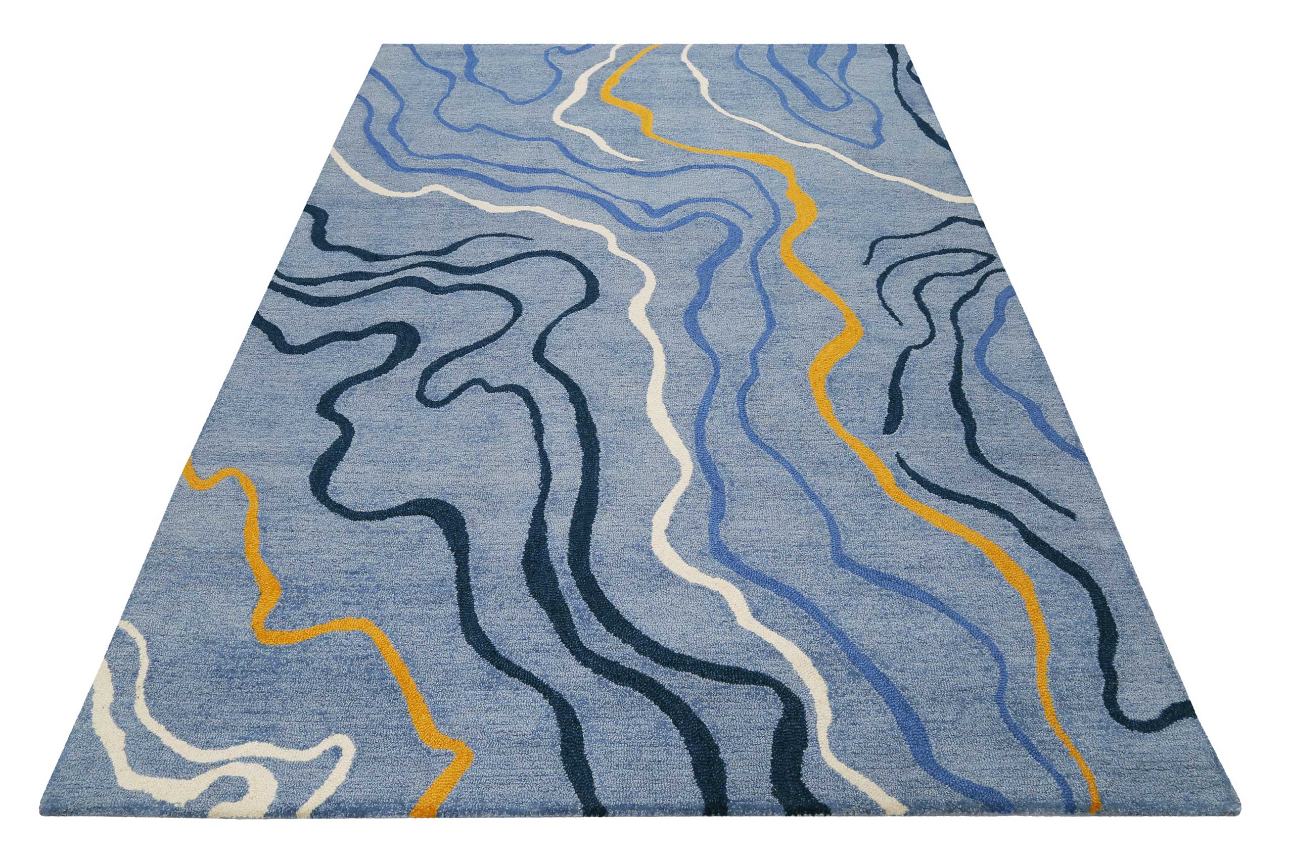 Esprit Kurzflor Teppich Blau 