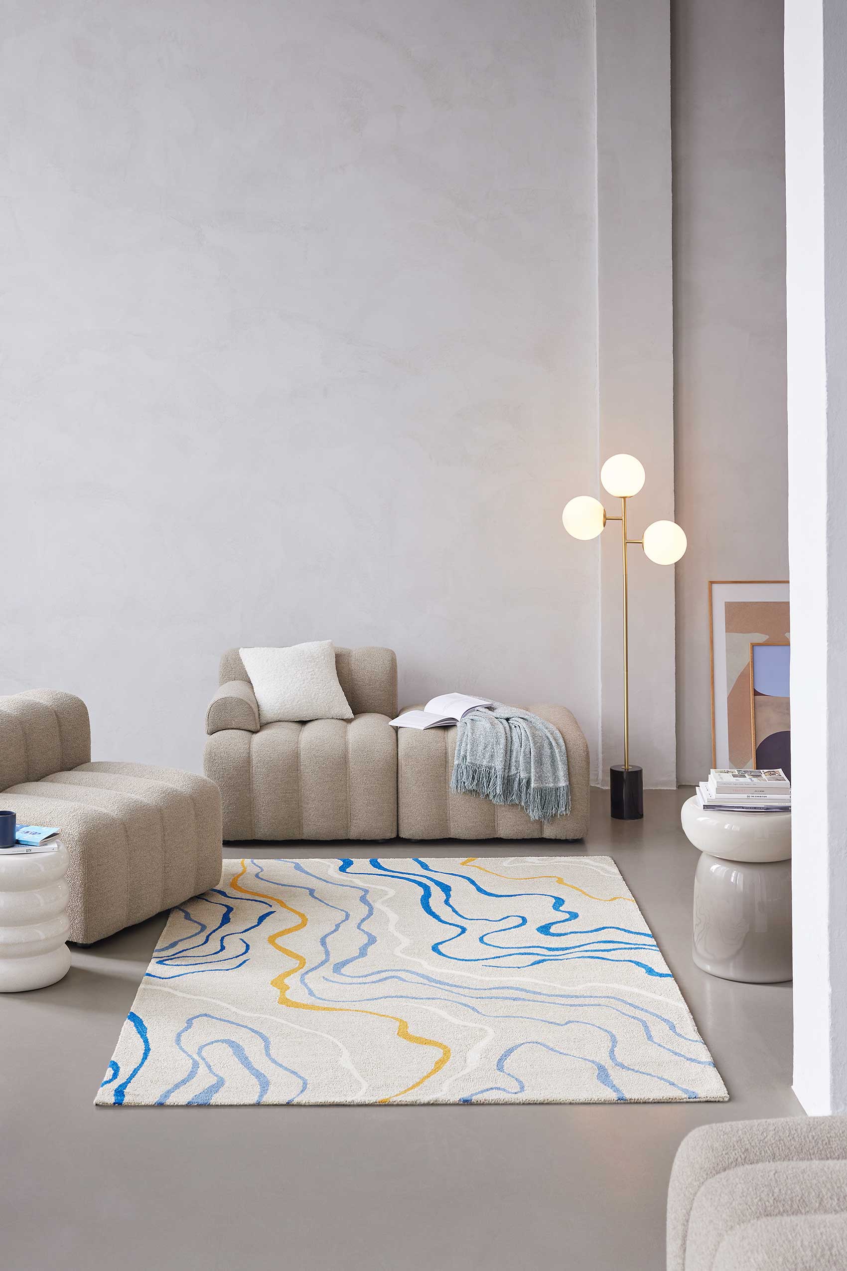 Esprit Kurzflor Teppich Creme Beige 