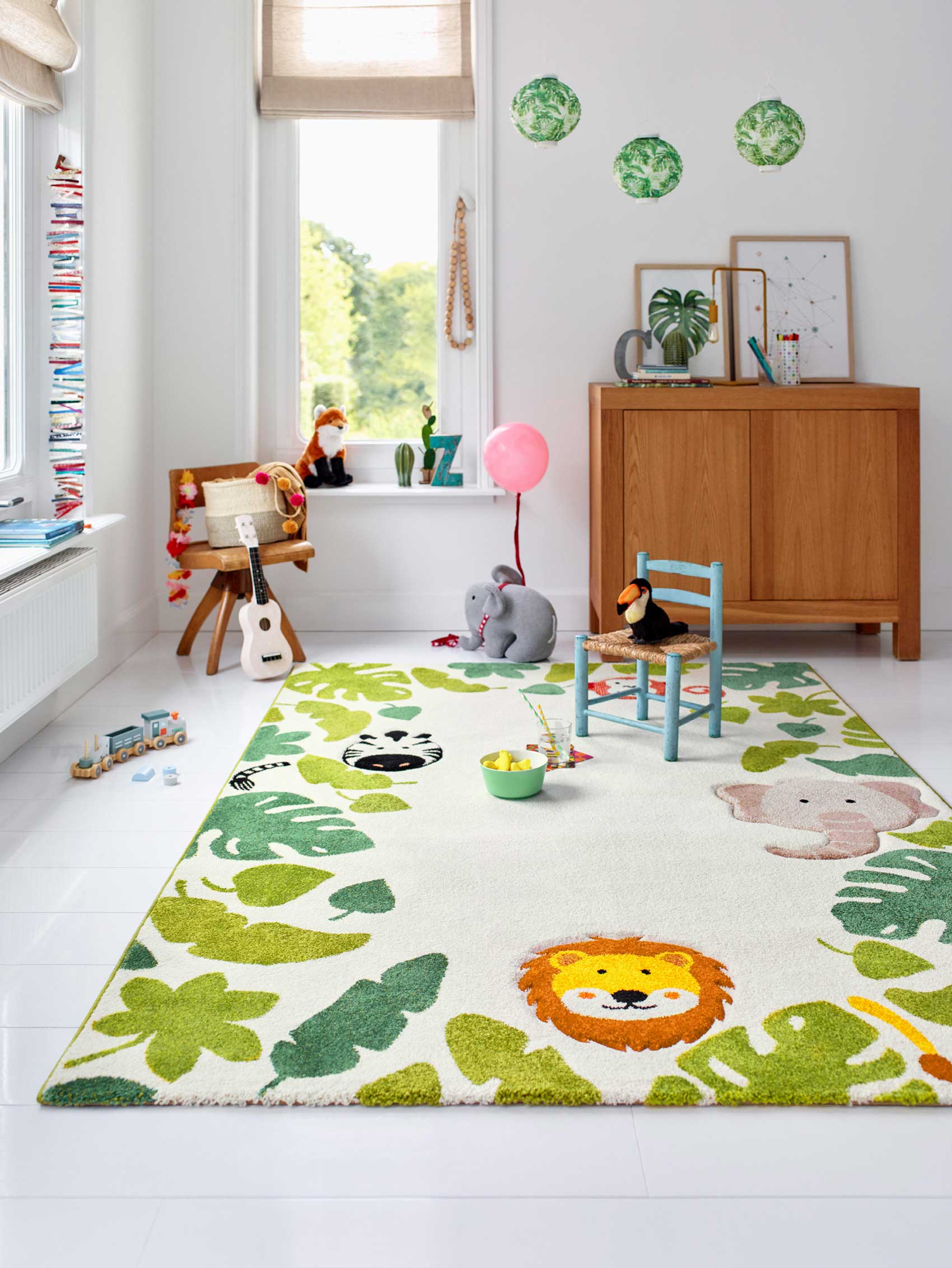Esprit Kinderteppich Beige Grün 