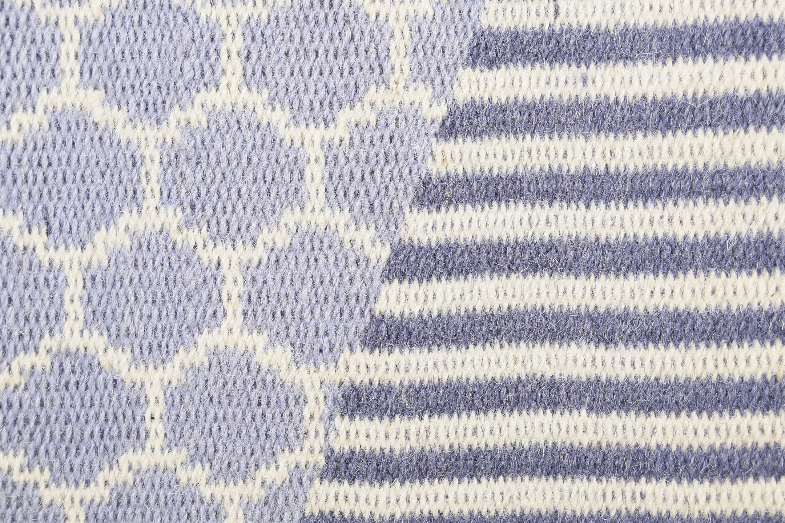 Esprit Kelim Teppich Hellblau aus Wolle 
