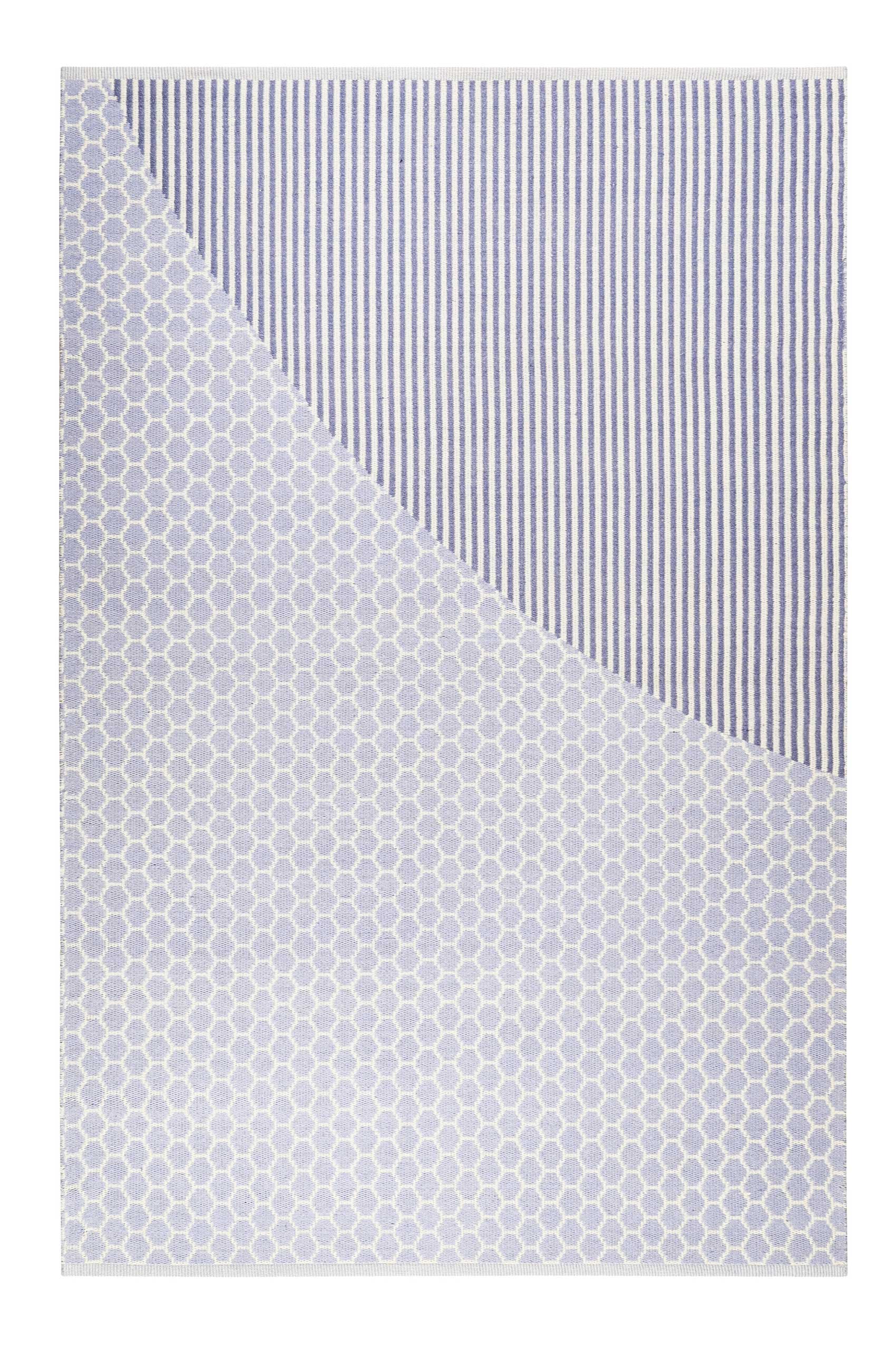 Esprit Kelim Teppich Hellblau aus Wolle 