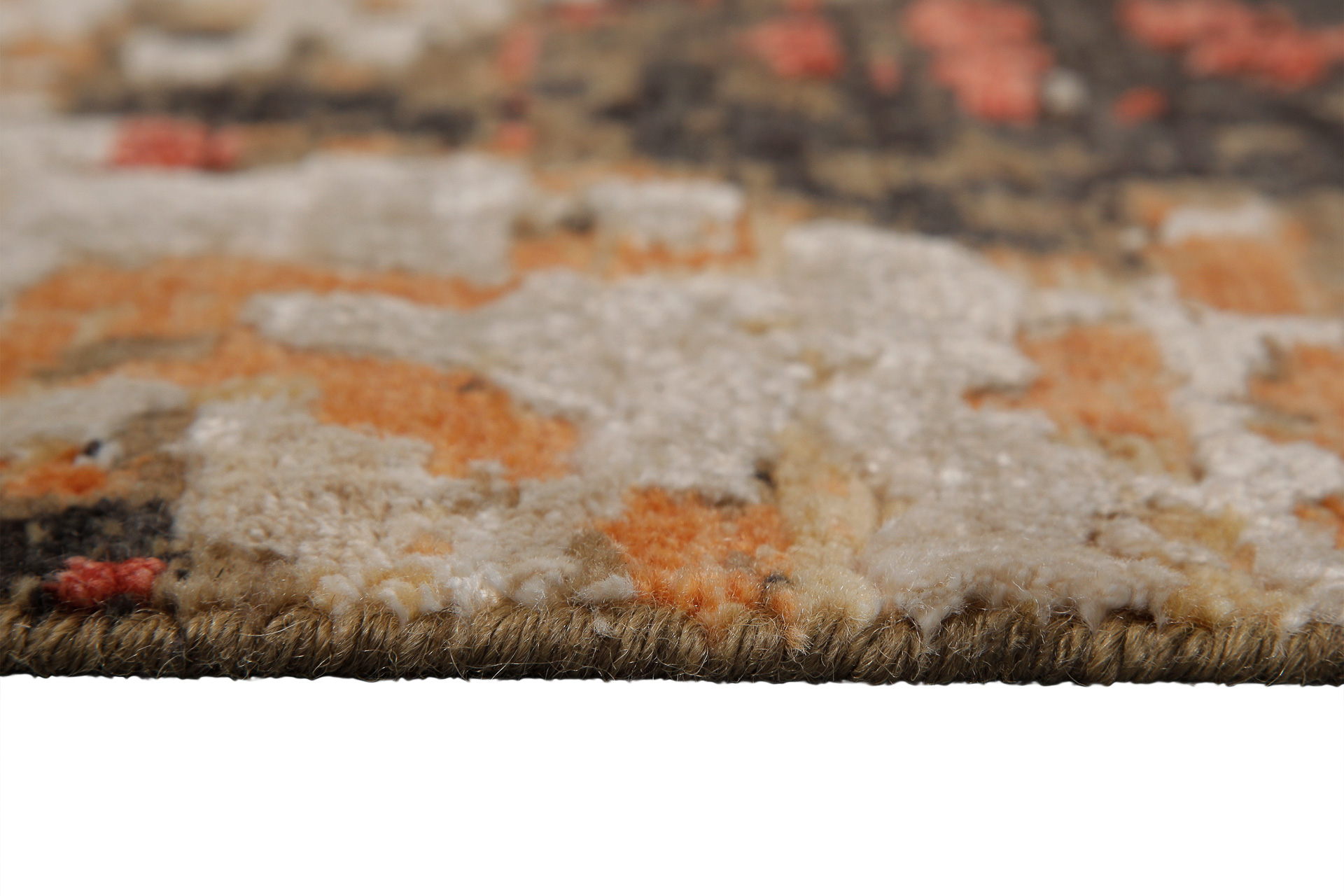 Esprit Kurzflor Teppich Orange aus Wolle 