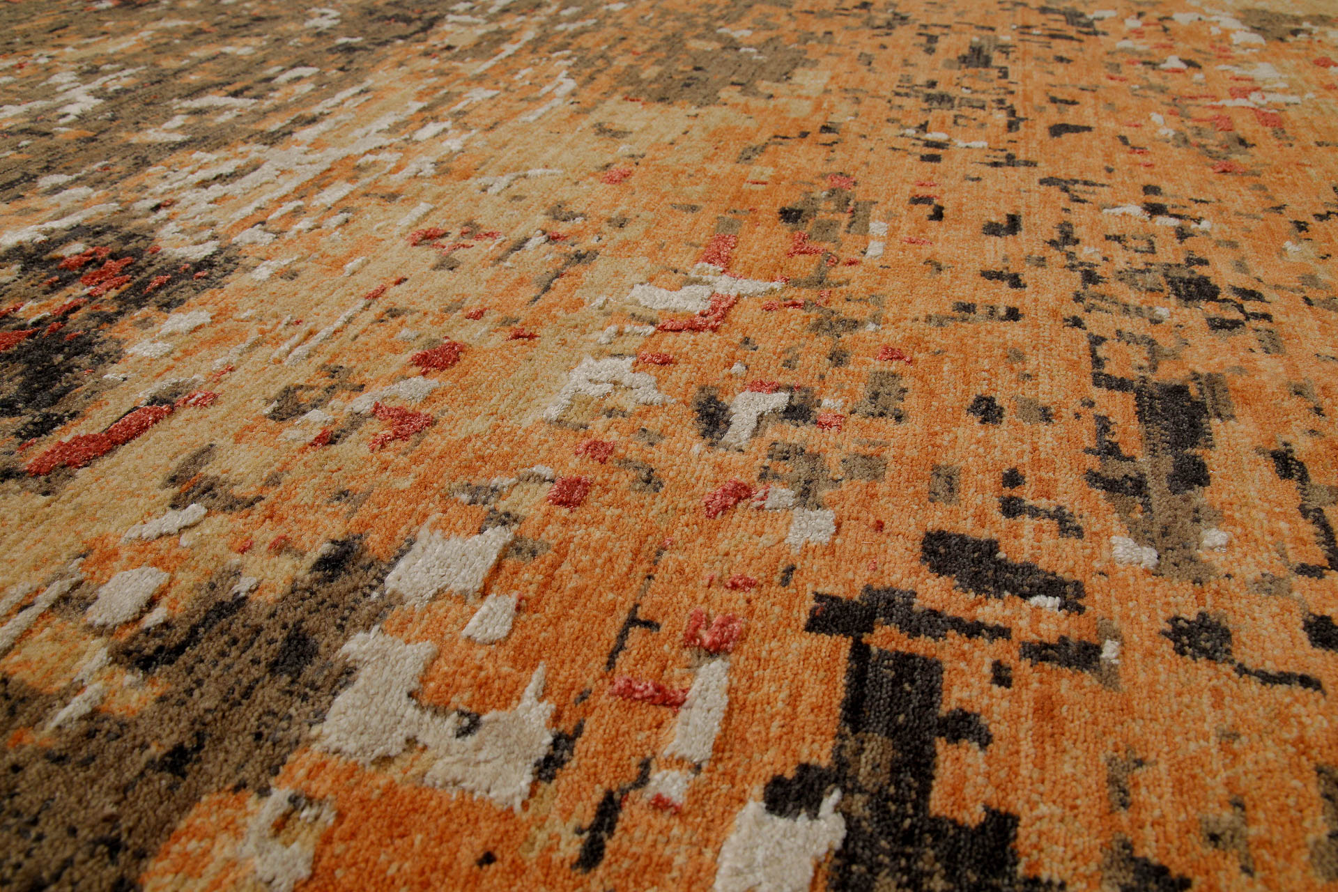 Esprit Kurzflor Teppich Orange aus Wolle 