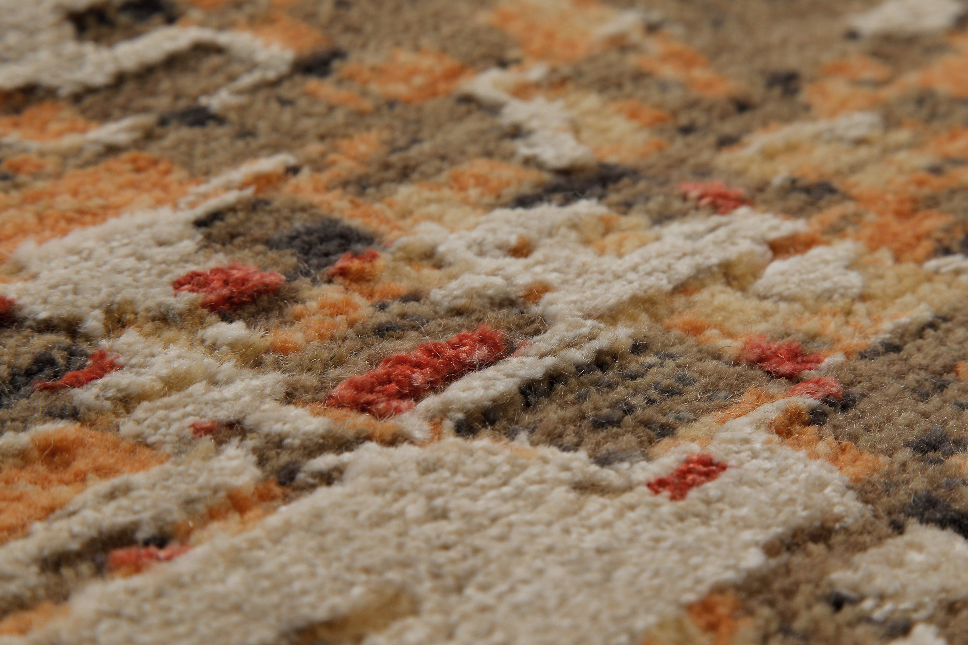 Esprit Kurzflor Teppich Orange aus Wolle 