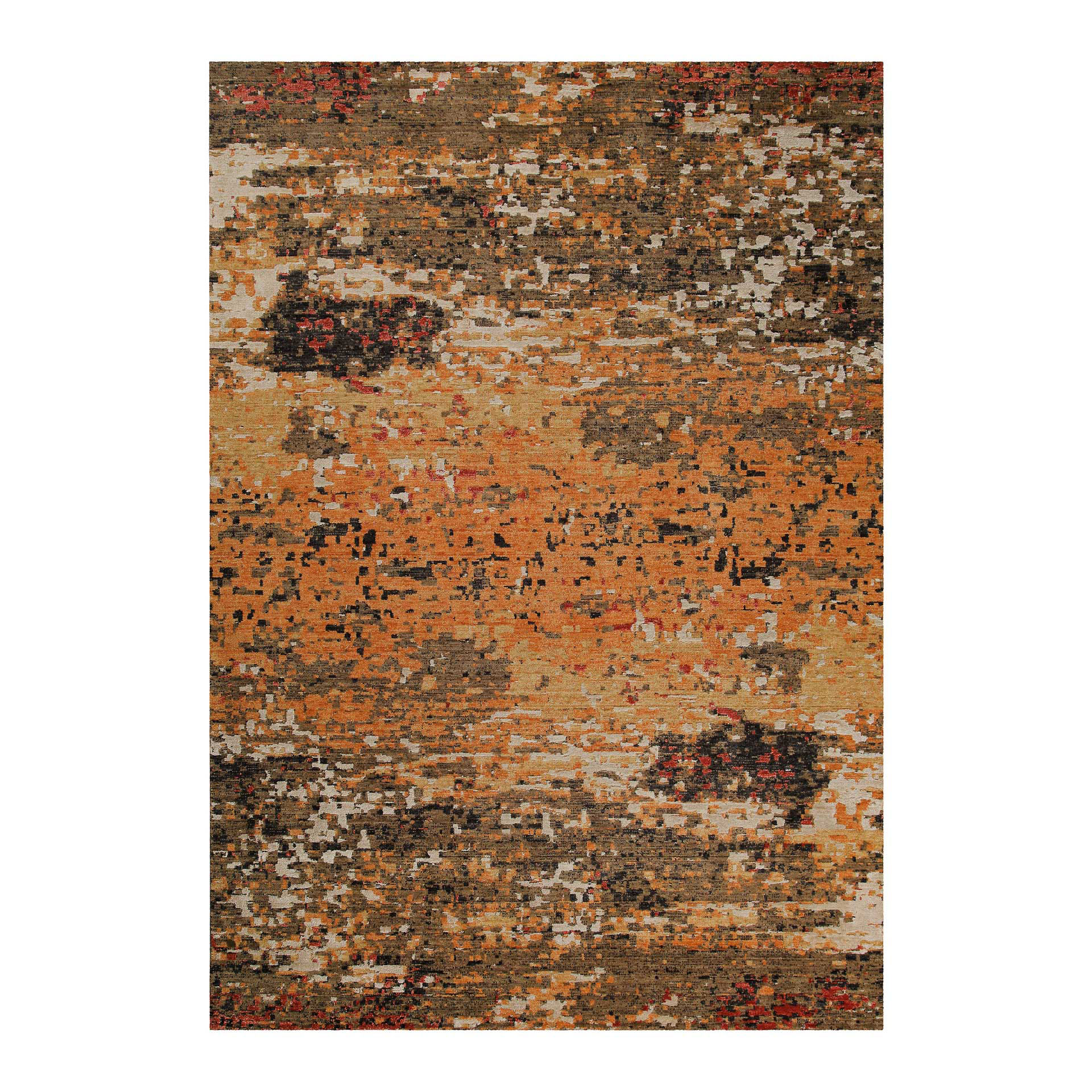 Esprit Kurzflor Teppich Orange aus Wolle 