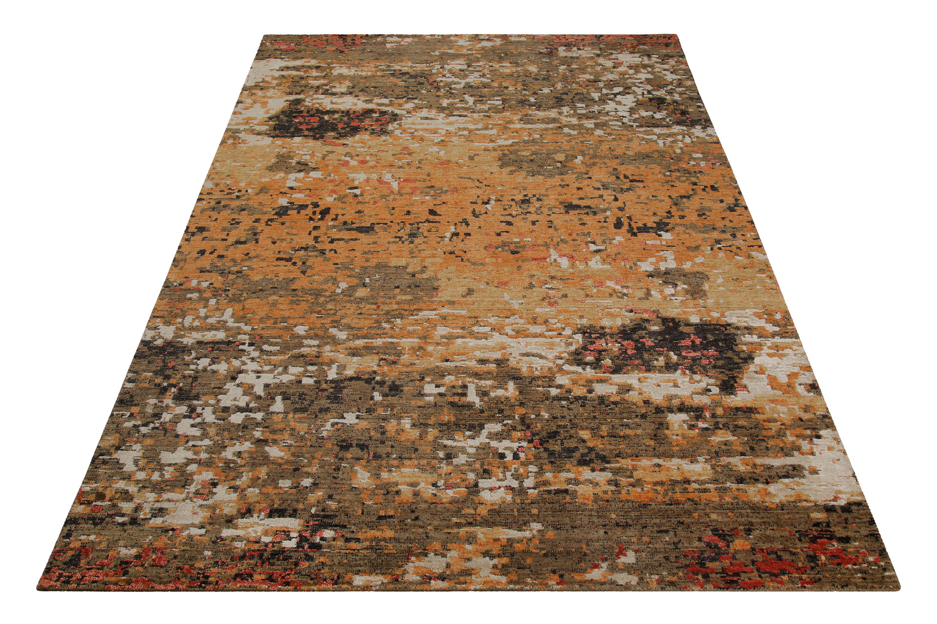 Esprit Kurzflor Teppich Orange aus Wolle 