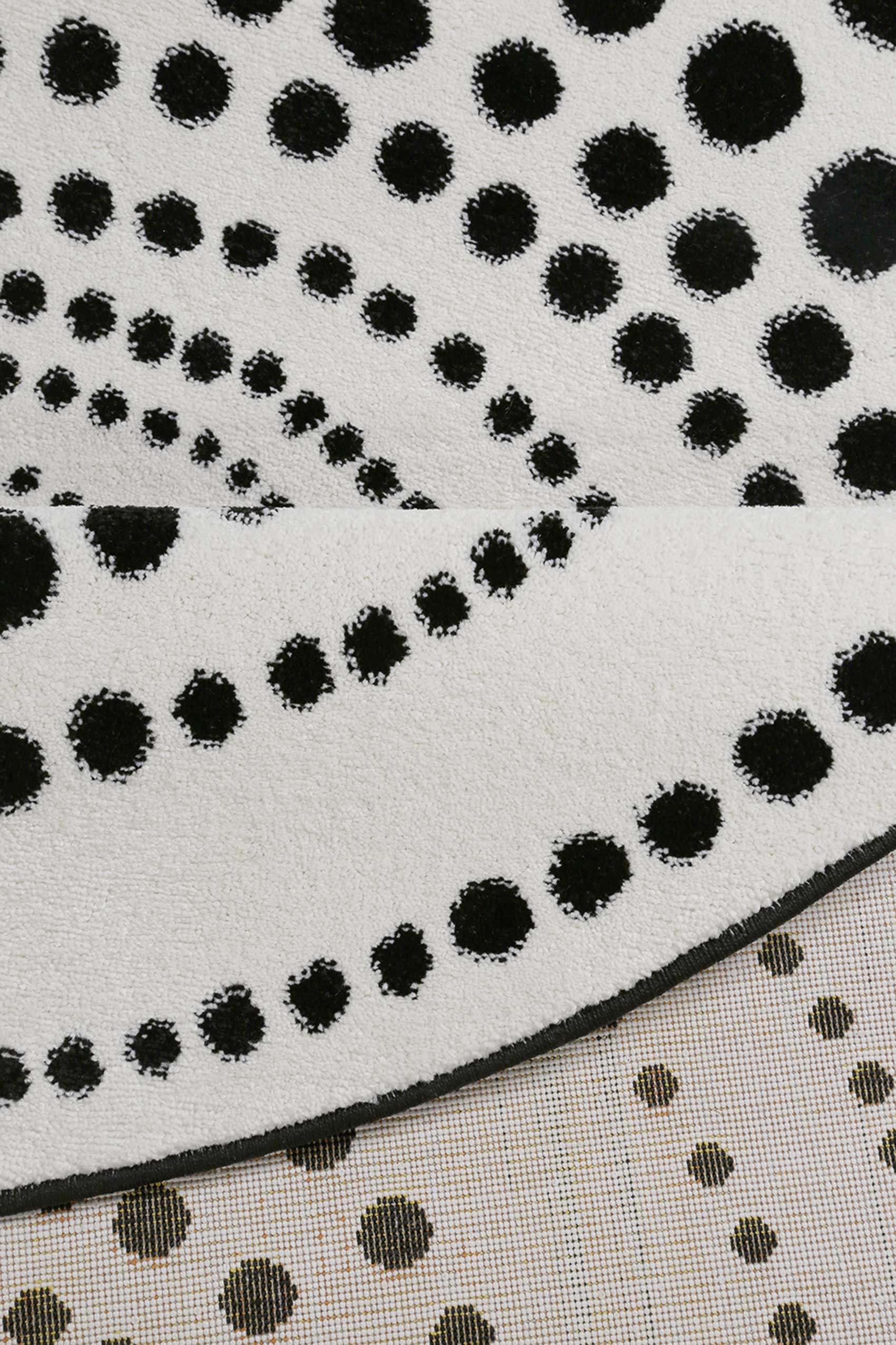 Esprit Teppich Schwarz Weiß Kurzflor 