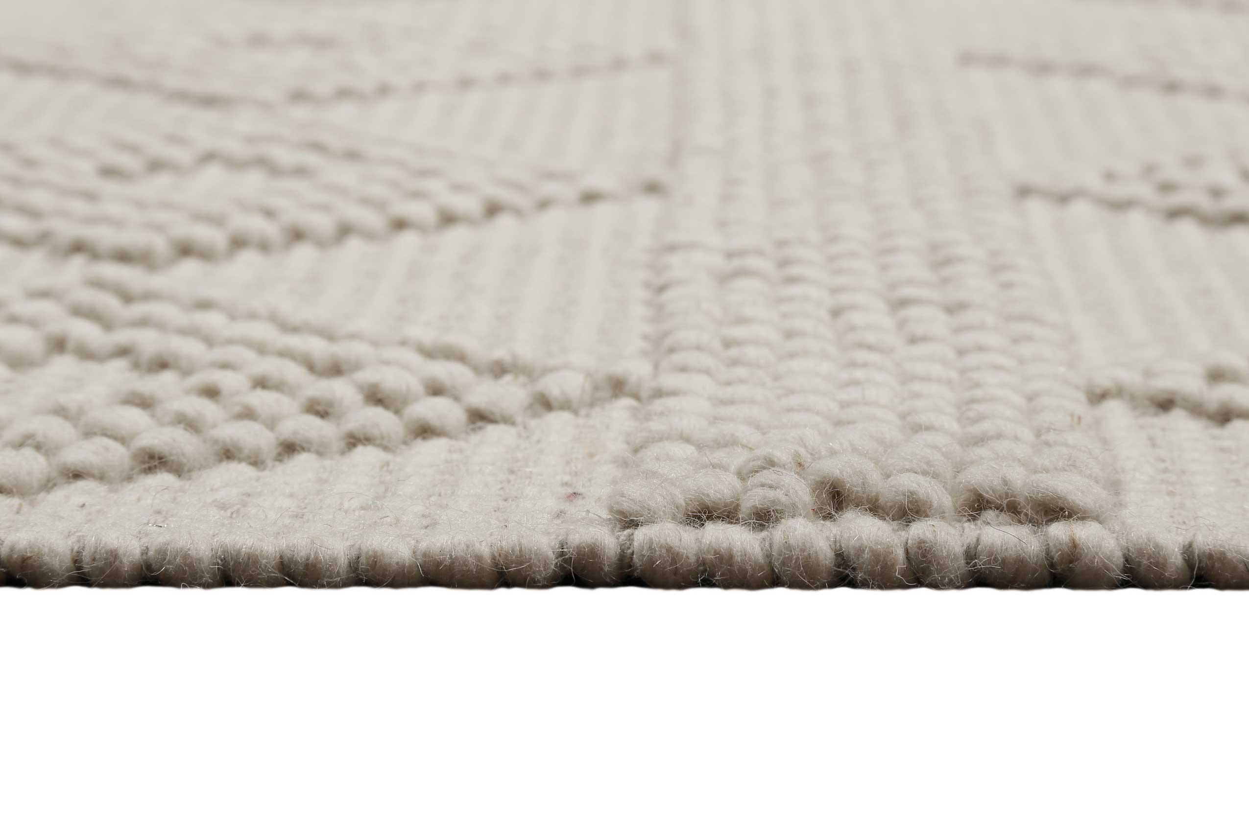 Esprit Teppich handgewebt Creme Weiß aus Wolle » Emmy « - Ansicht 4