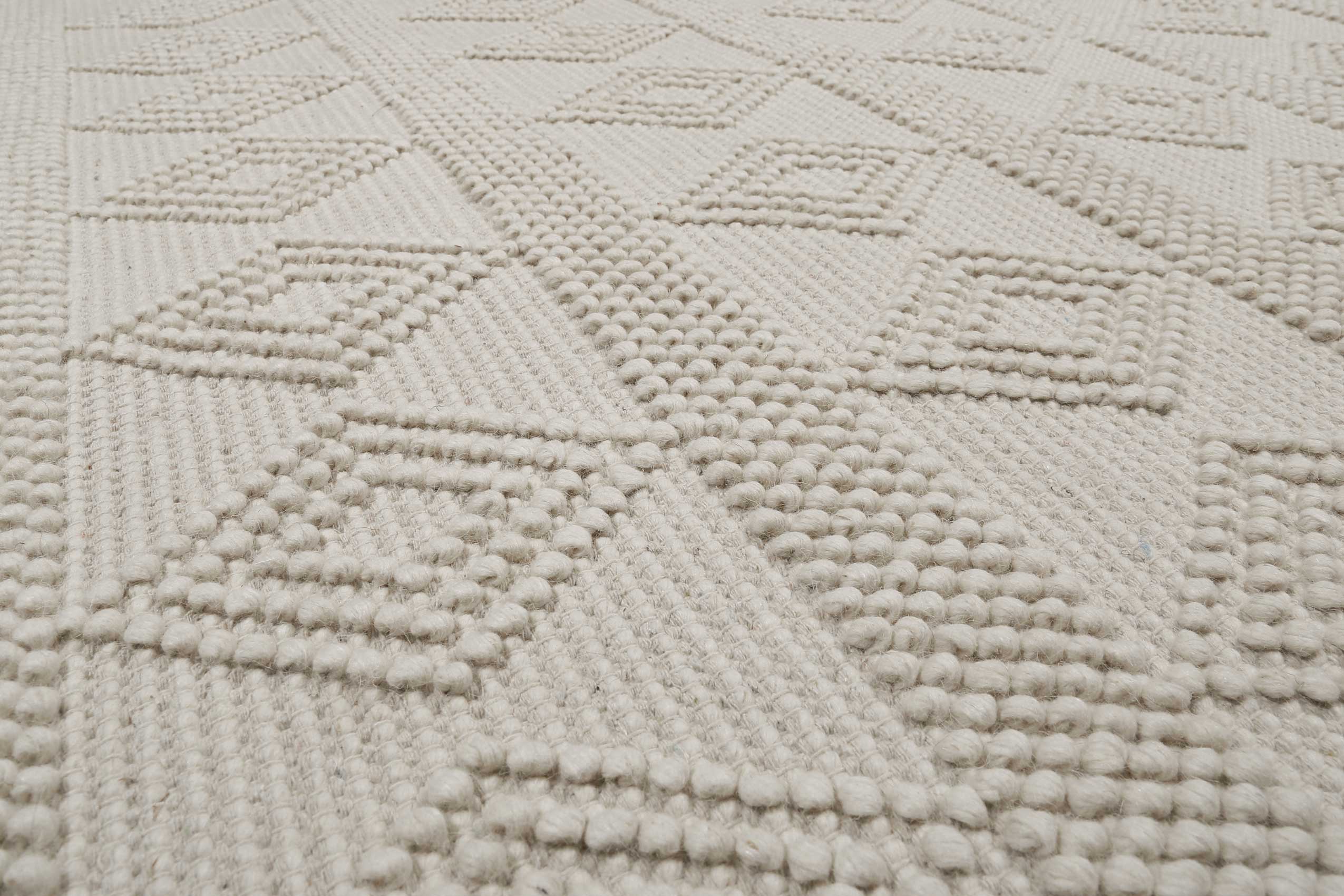 Esprit Teppich handgewebt Creme Weiß aus Wolle » Emmy « - Ansicht 5