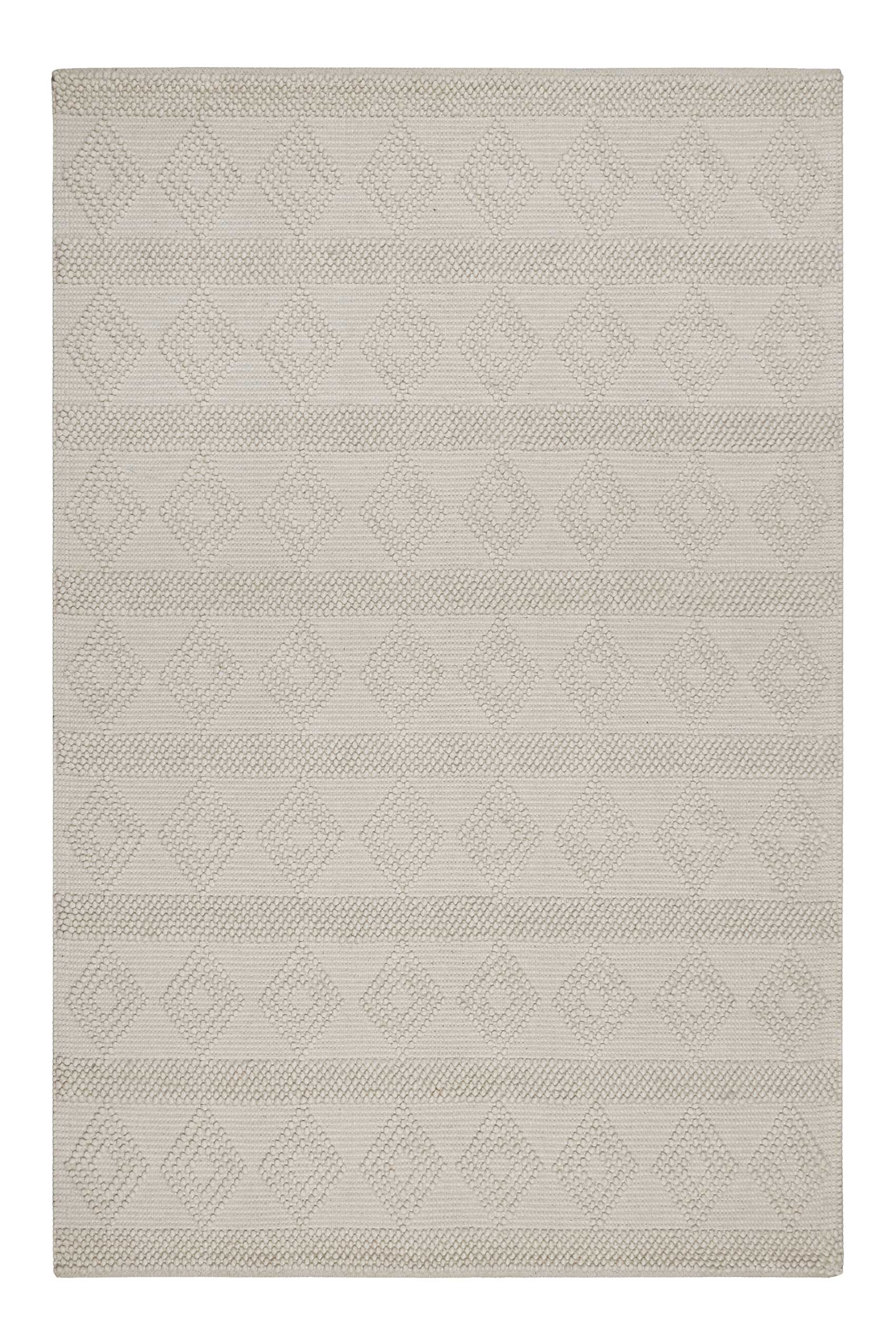 Esprit Teppich handgewebt Creme Weiß aus Wolle » Emmy « - Ansicht 1