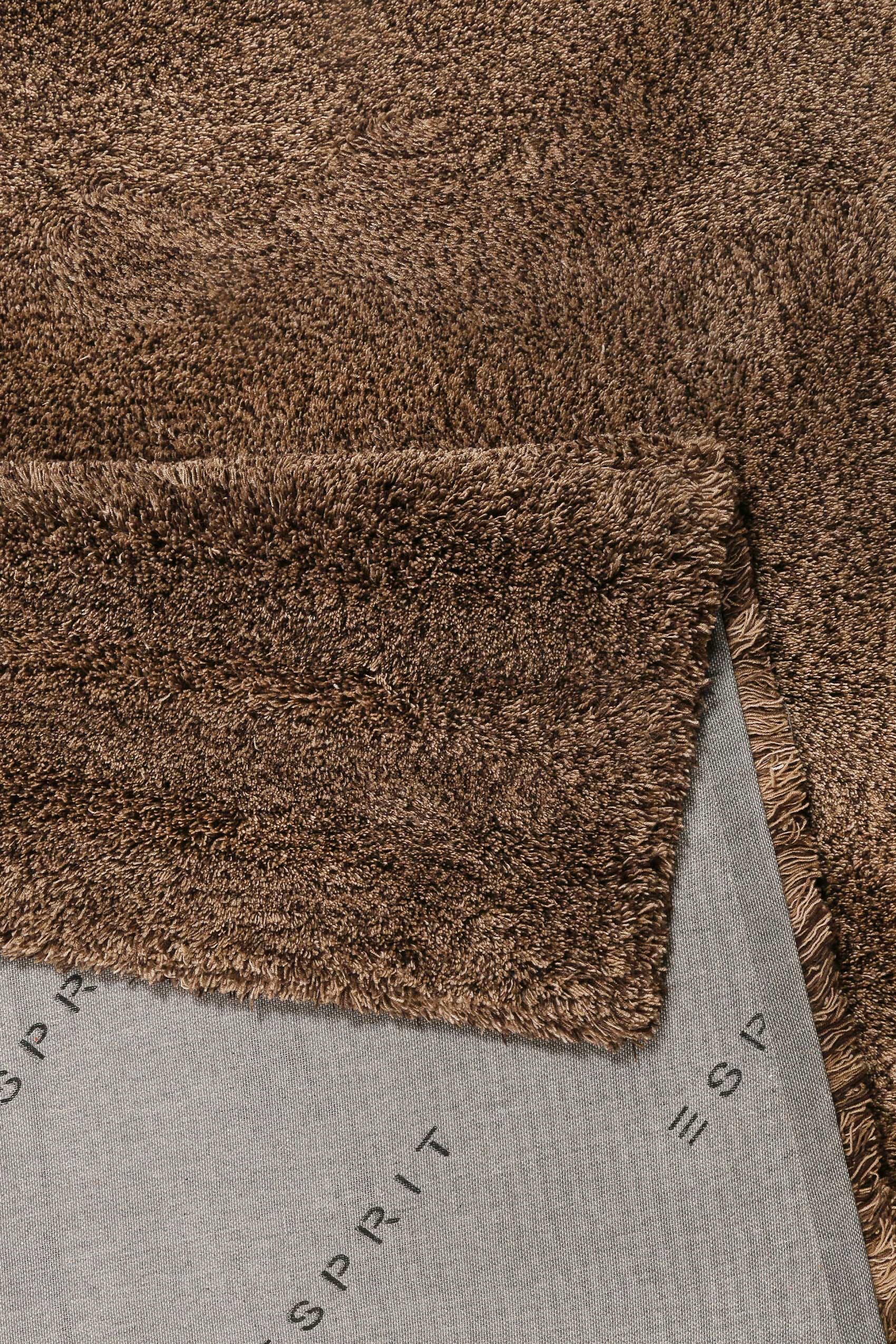 Esprit Wollteppich Braun meliert Hochflor 