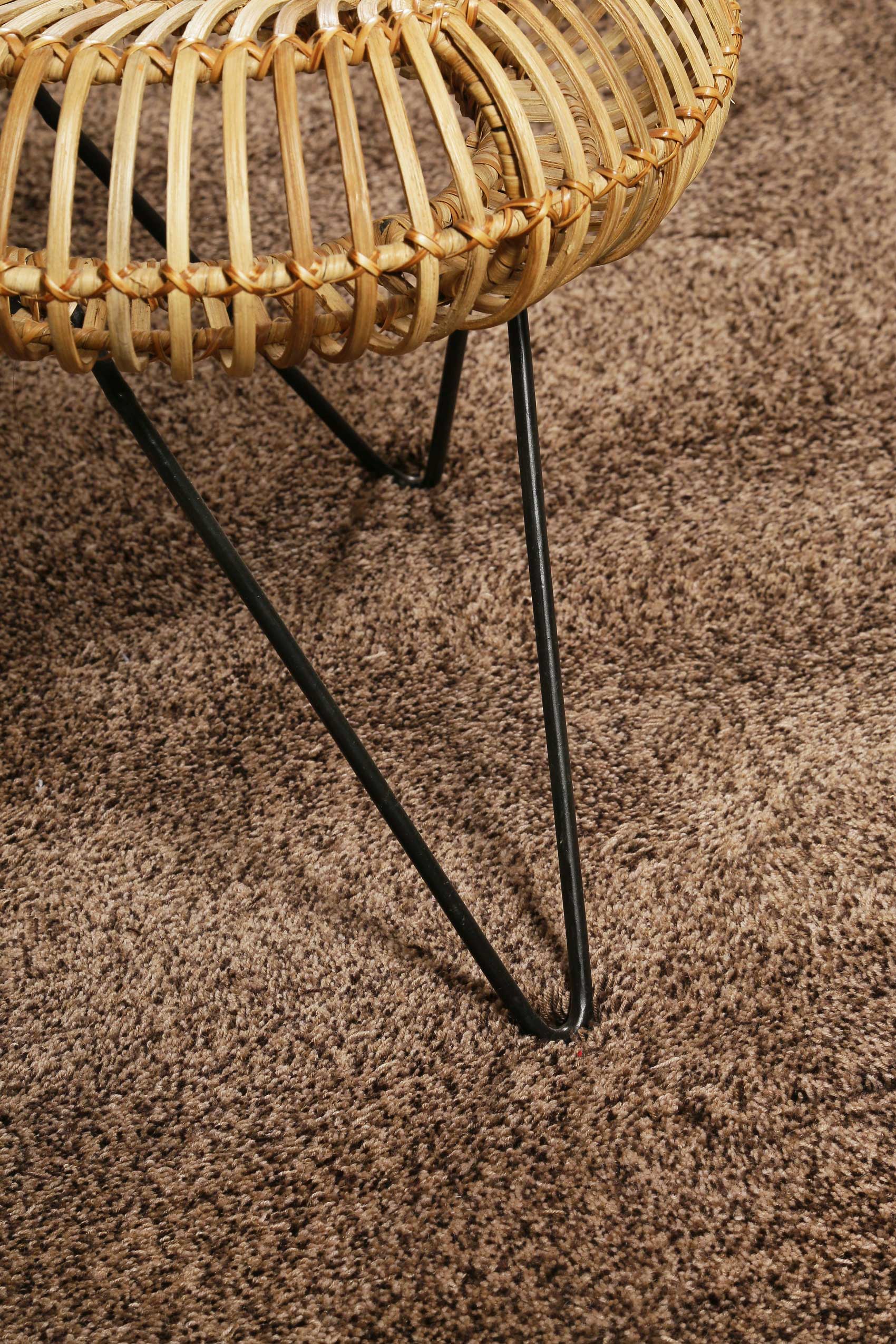 Esprit Wollteppich Braun meliert Hochflor 