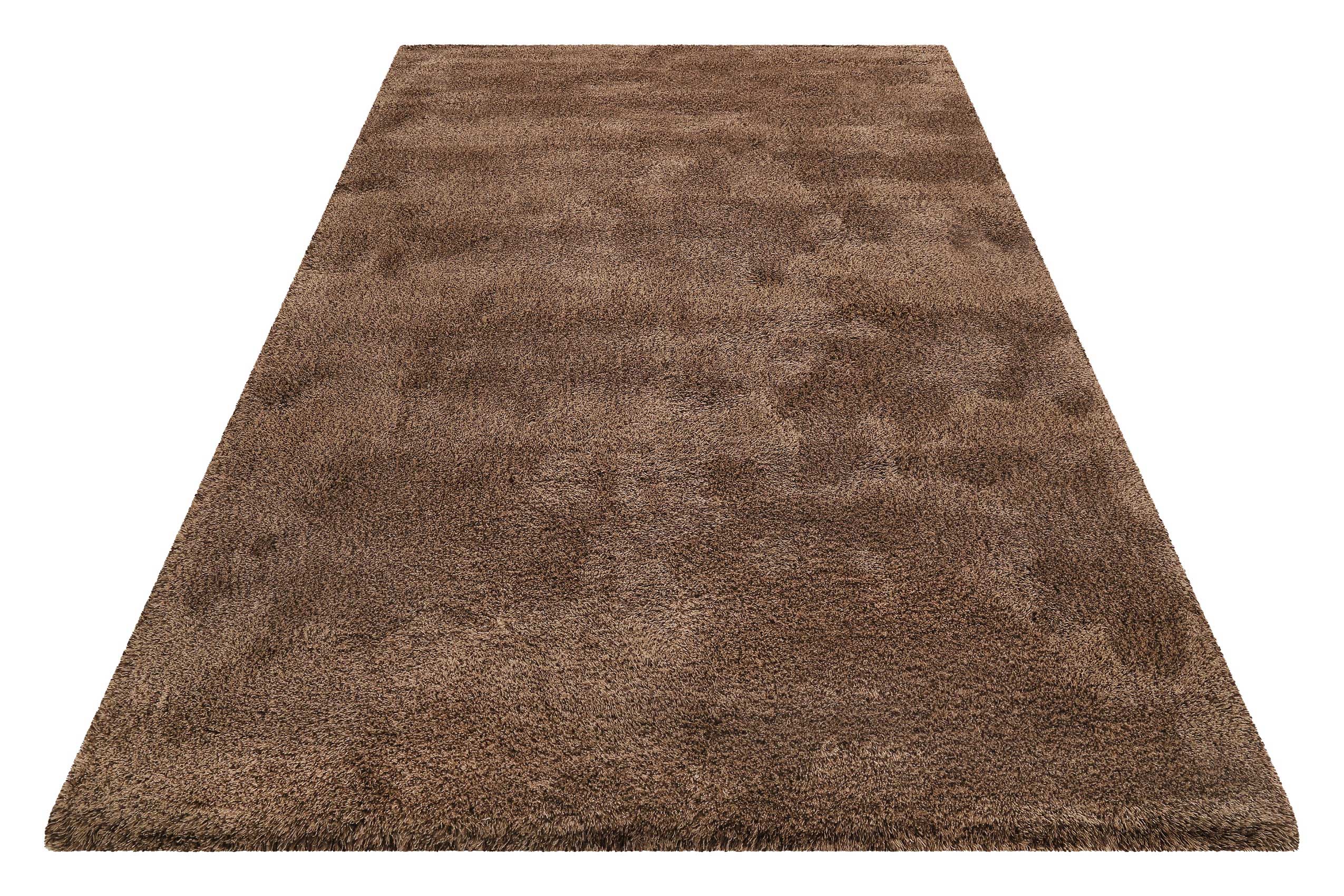 Esprit Wollteppich Braun meliert Hochflor 