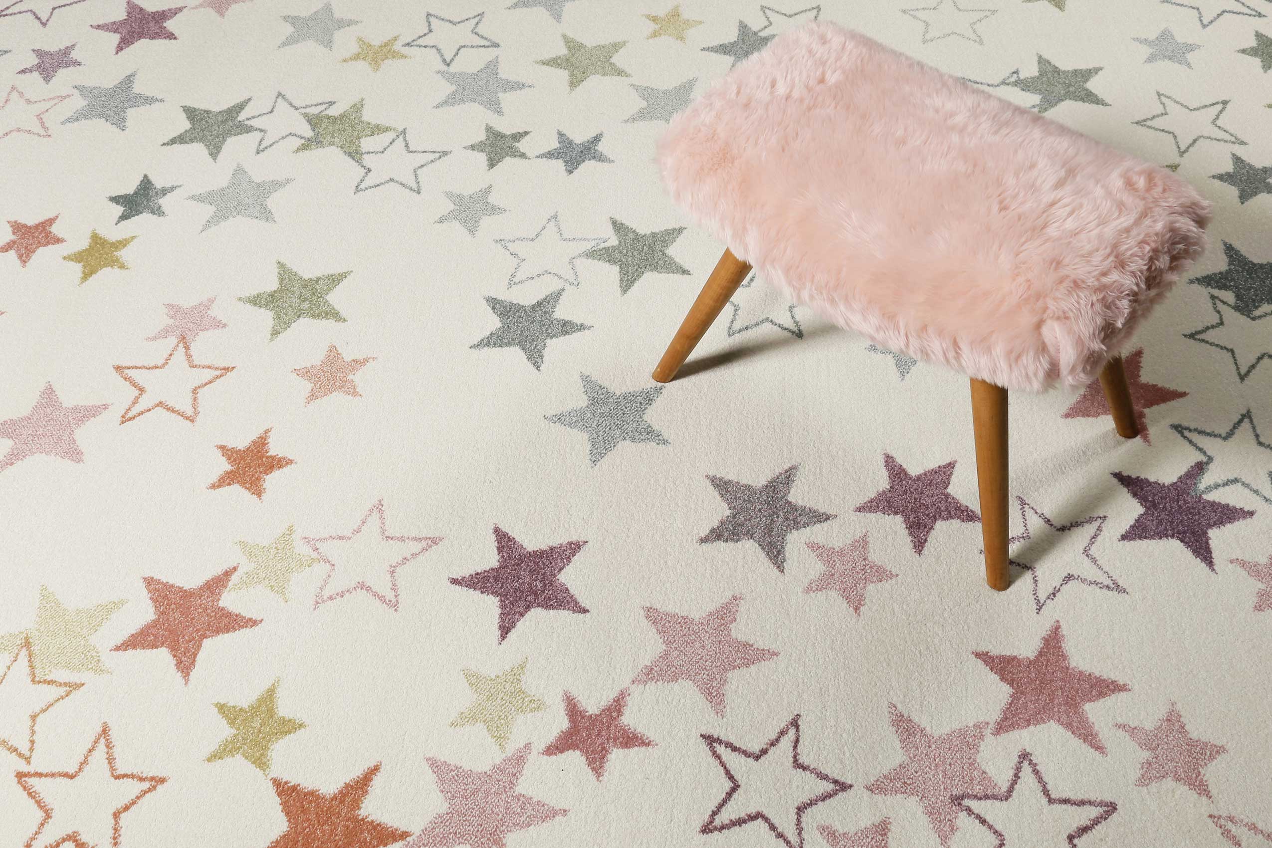 Esprit Kinder Teppich beige rosa grün blau flieder » Esterya « - Ansicht 6