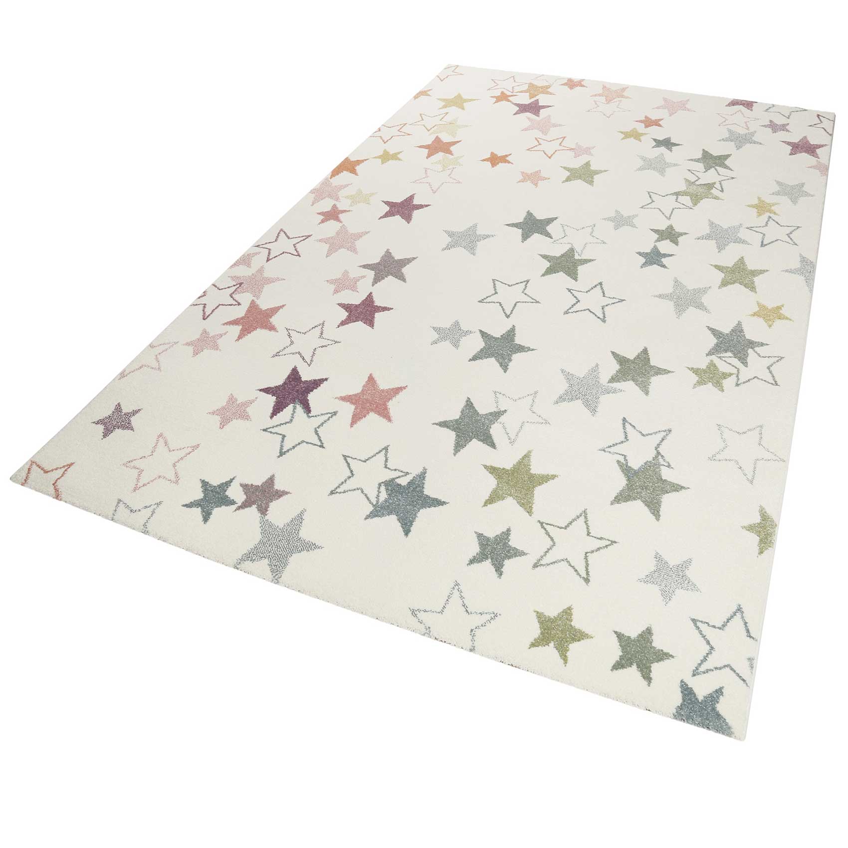 Esprit Kinder Teppich beige rosa grün blau flieder » Esterya « - Ansicht 2