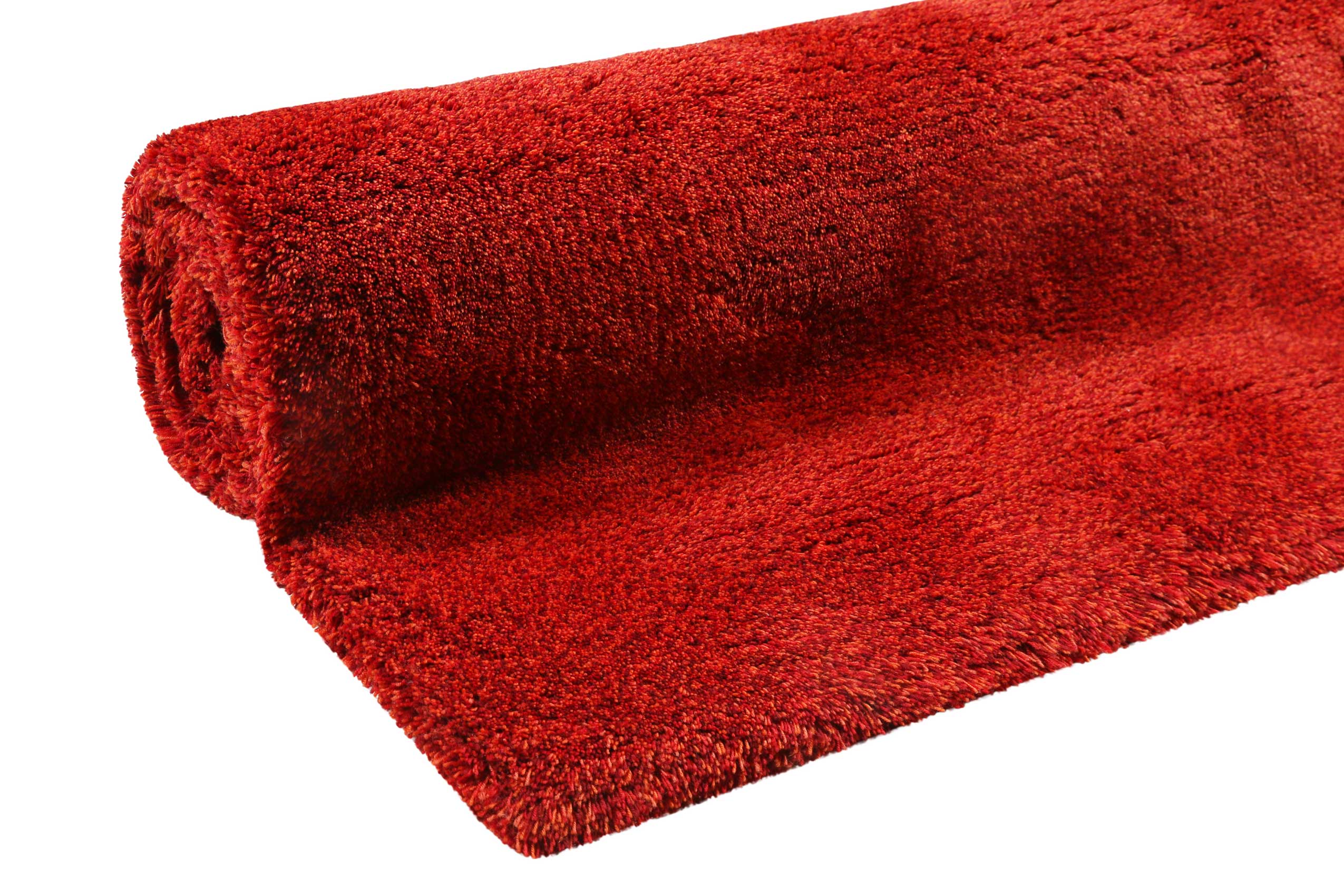 Esprit Wollteppich Rot meliert Hochflor 