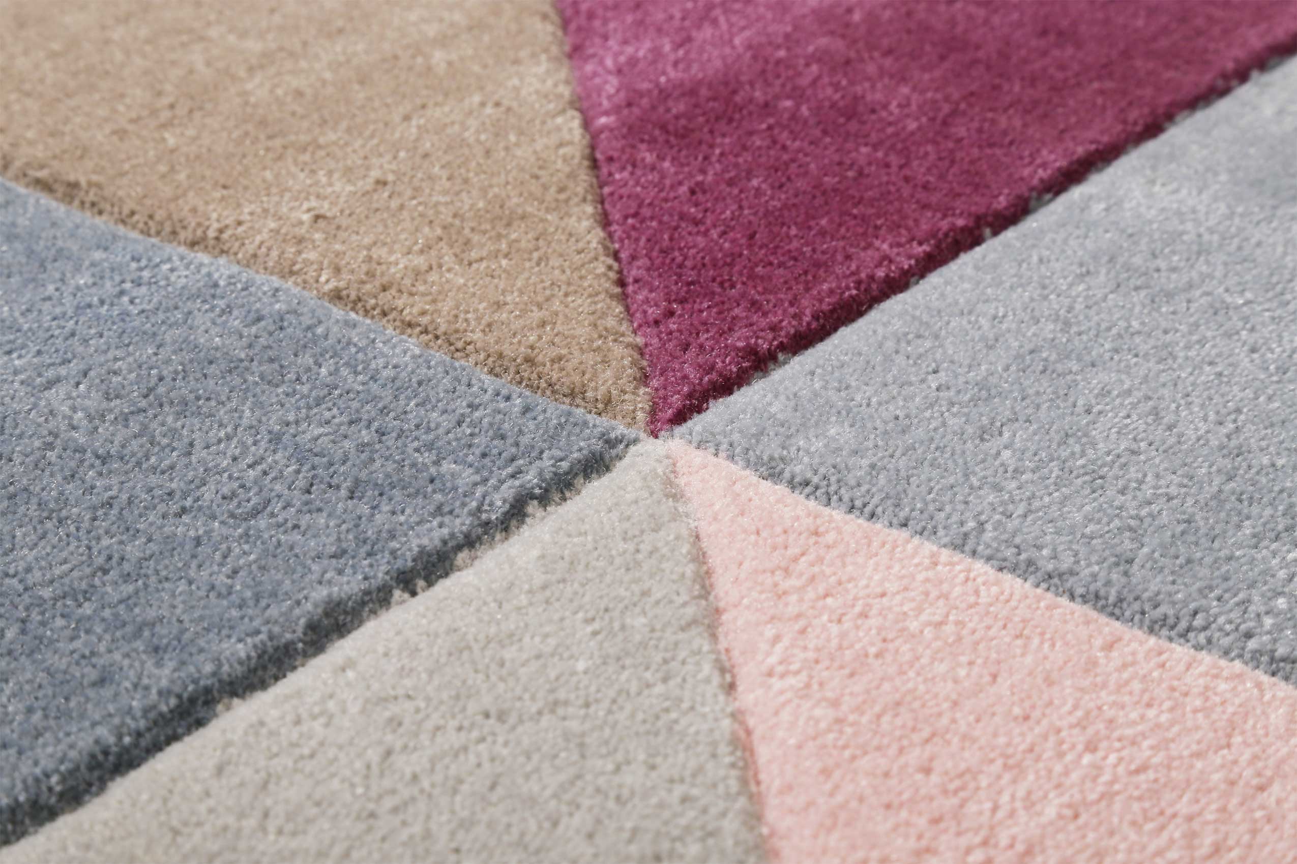 Esprit Teppich Grau Rosa Beige Kurzflor » Fastlane « - Ansicht 5