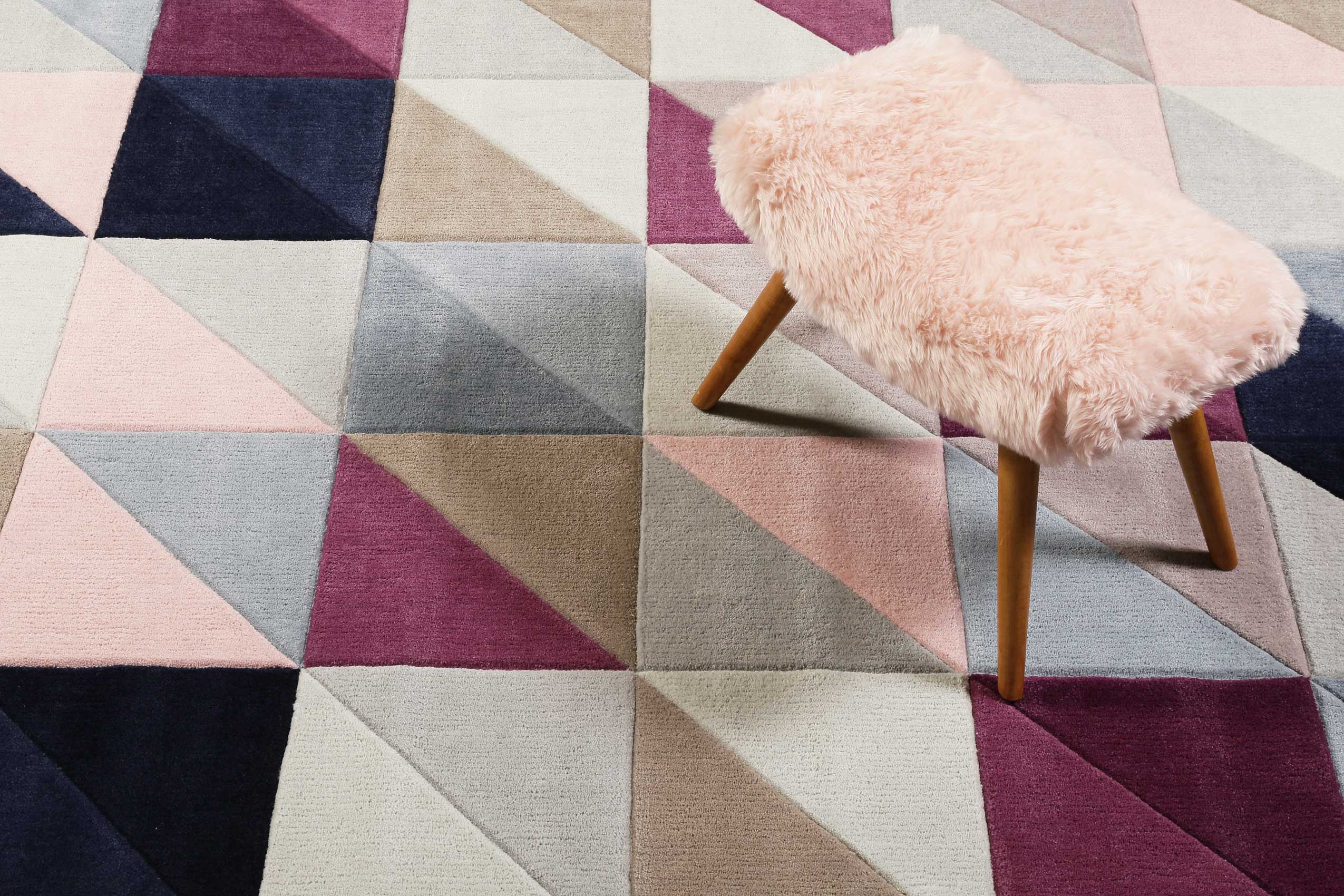 Esprit Teppich Grau Rosa Beige Kurzflor » Fastlane « - Ansicht 6