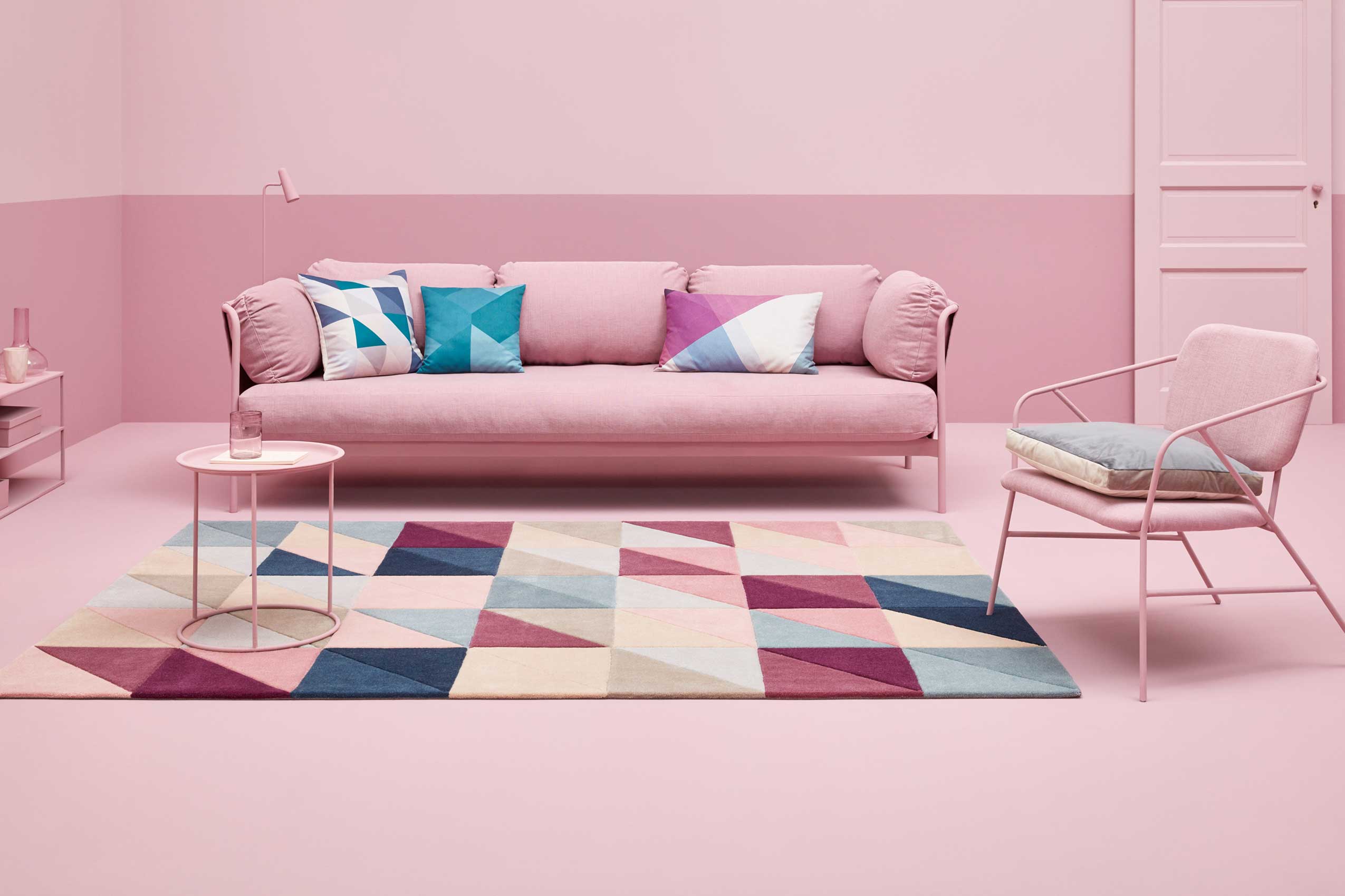 Esprit Teppich Grau Rosa Beige Kurzflor » Fastlane « - Ansicht 7