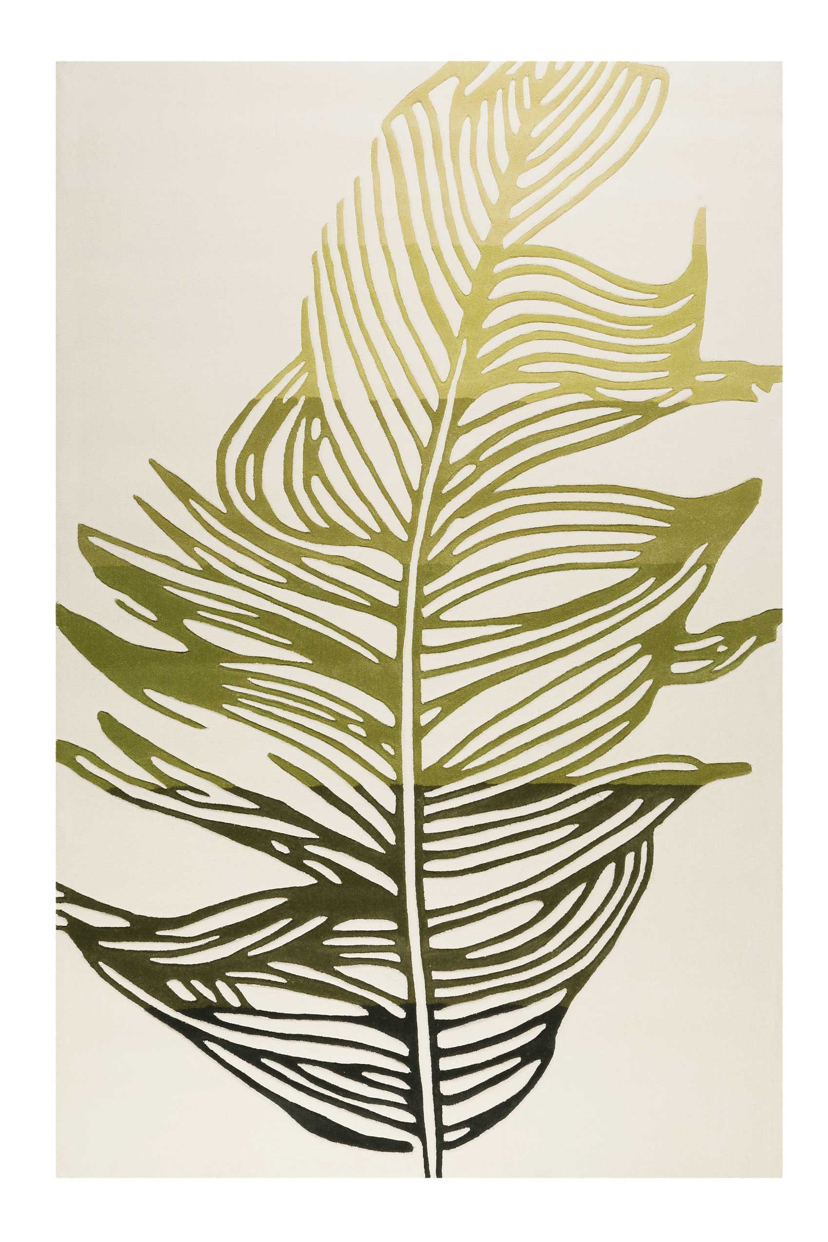 Esprit Wollteppich Grün Beige » Feather « - Ansicht 1