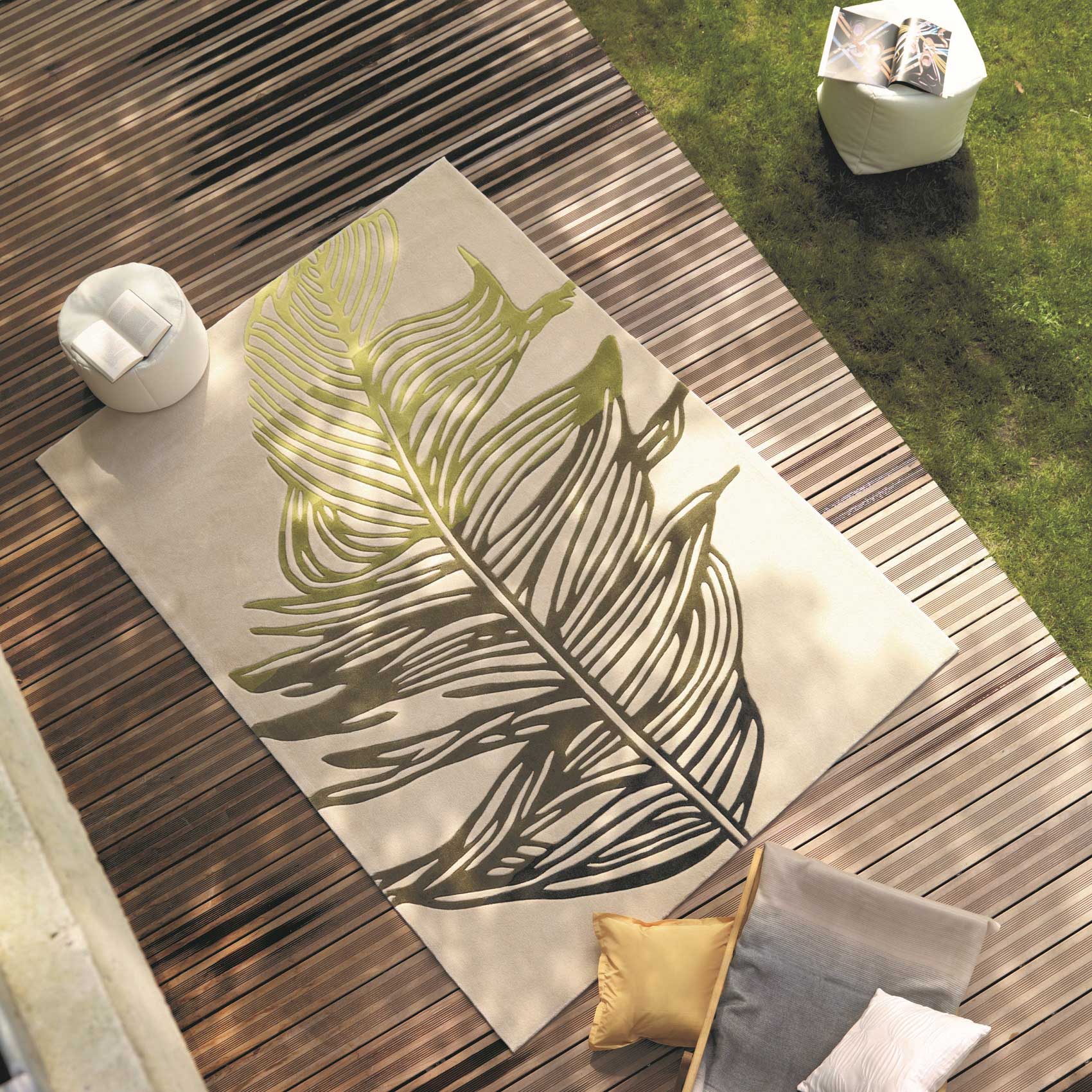 Esprit Wollteppich Grün Beige » Feather « - Ansicht 7