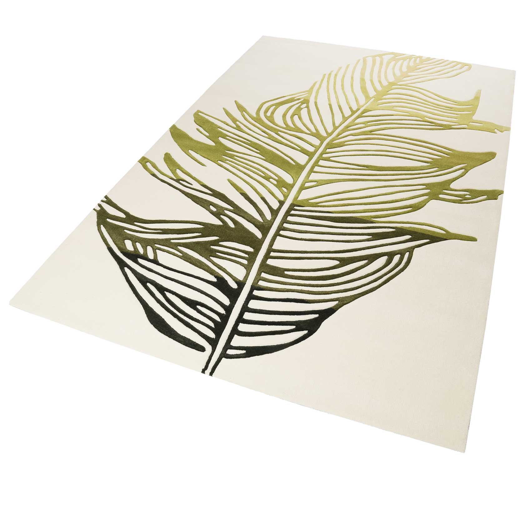 Esprit Wollteppich Grün Beige » Feather « - Ansicht 2