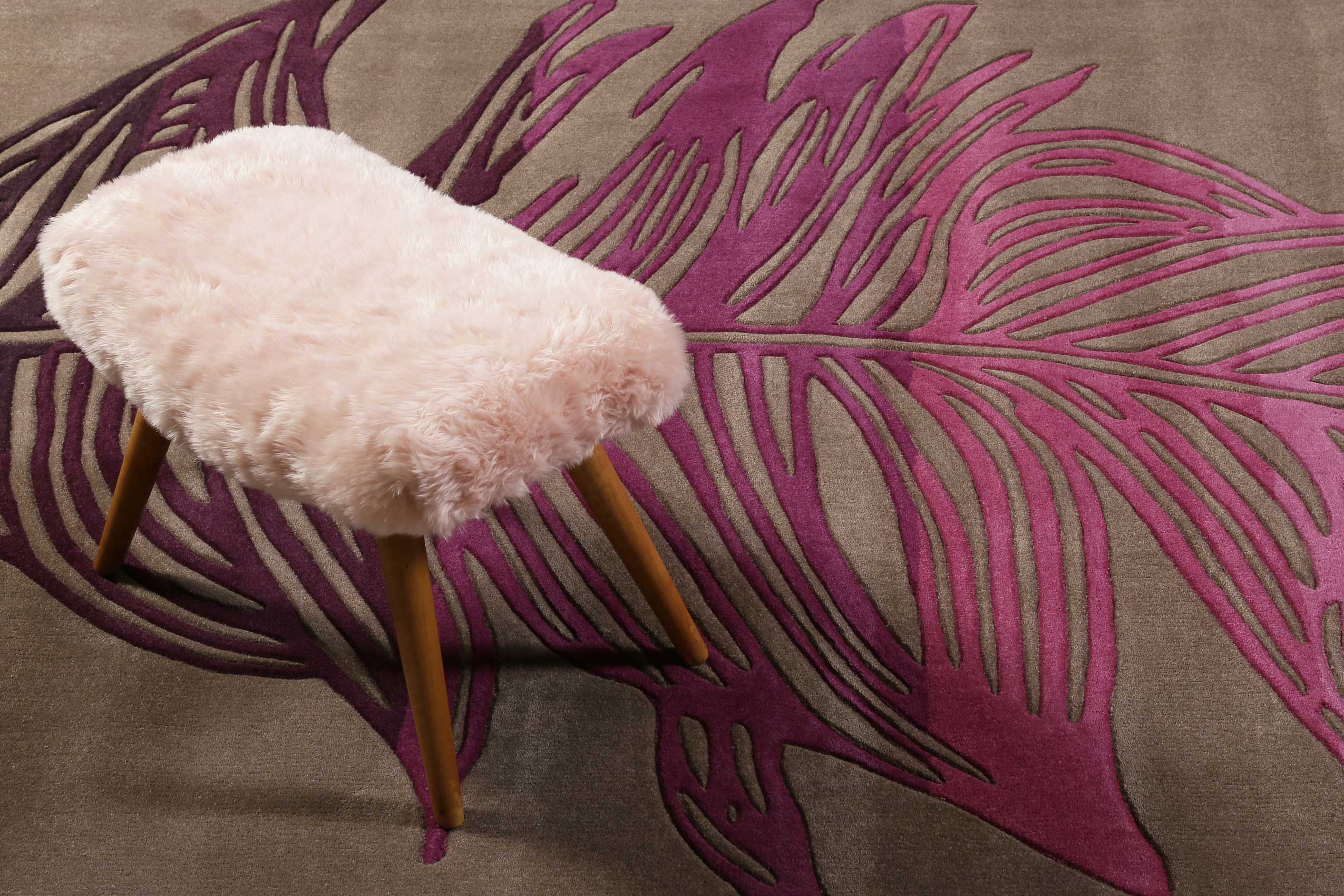Esprit Wollteppich Taupe Lila » Feather « - Ansicht 6