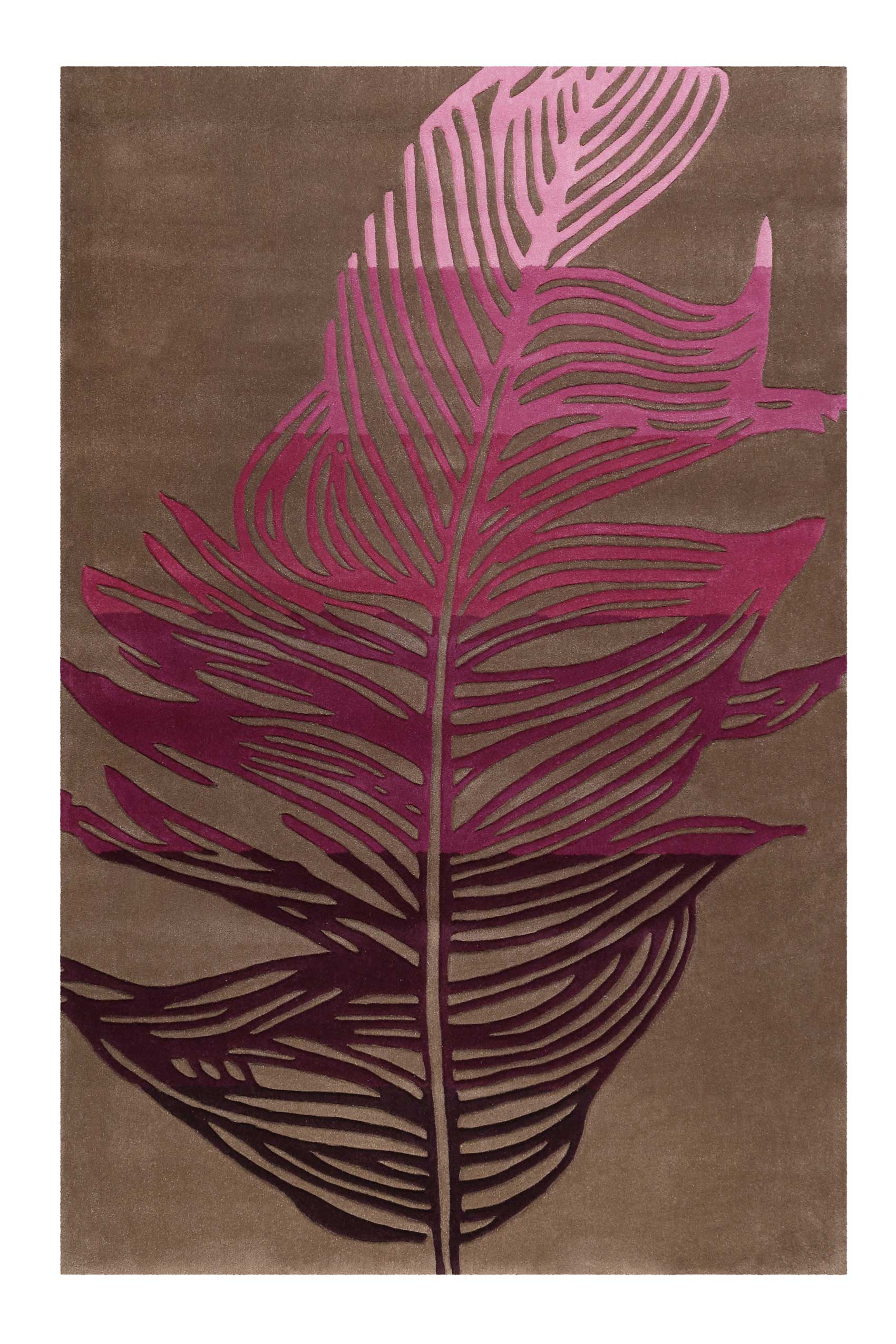 Esprit Wollteppich Taupe Lila » Feather « - Ansicht 1