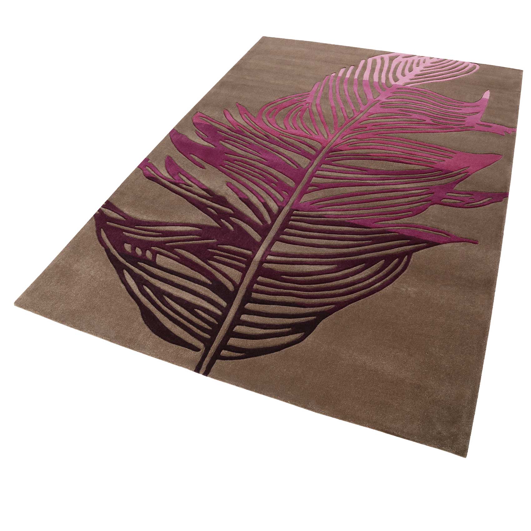 Esprit Wollteppich Taupe Lila » Feather « - Ansicht 2