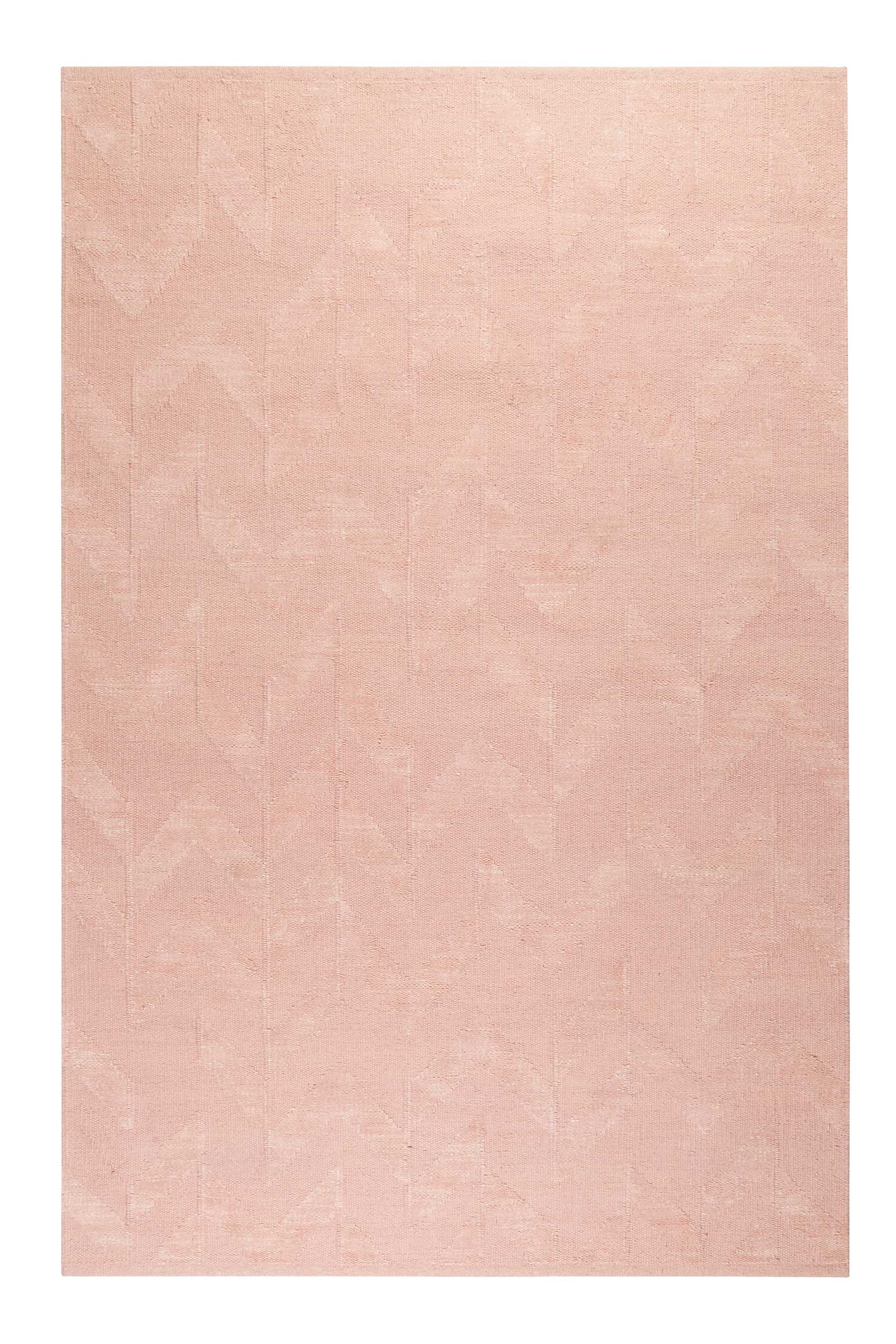 Esprit Kelim Teppich Rosa aus Naturfaser 