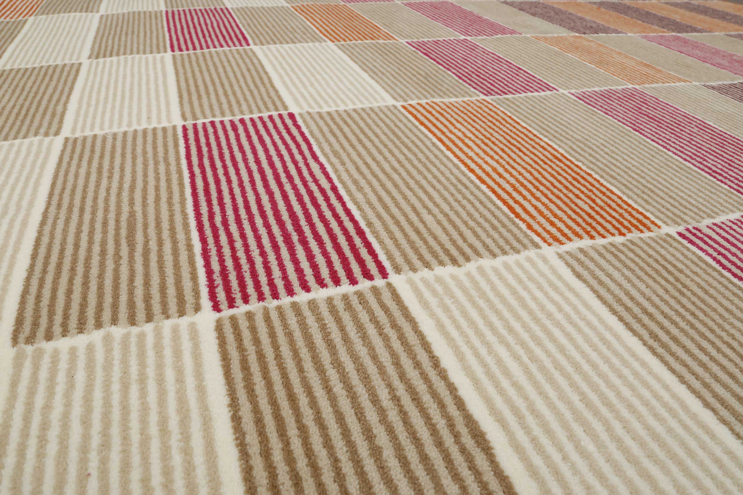 Esprit Teppich Beige Orange Taupe Kurzflor 