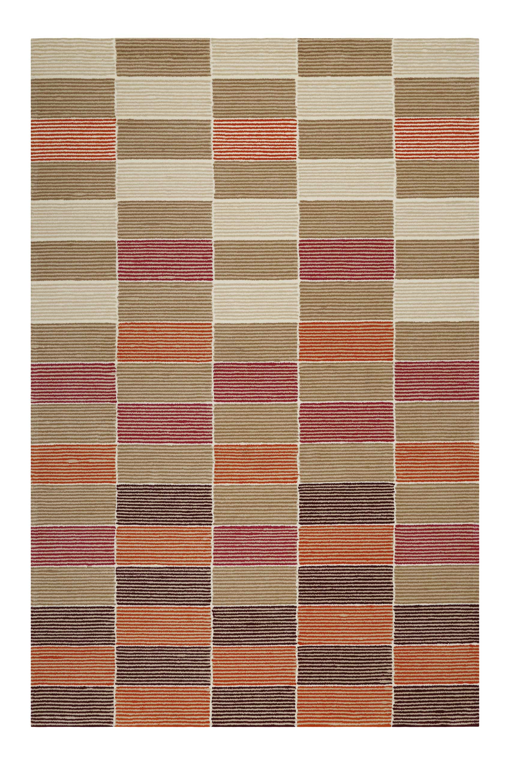 Esprit Teppich Beige Orange Taupe Kurzflor 
