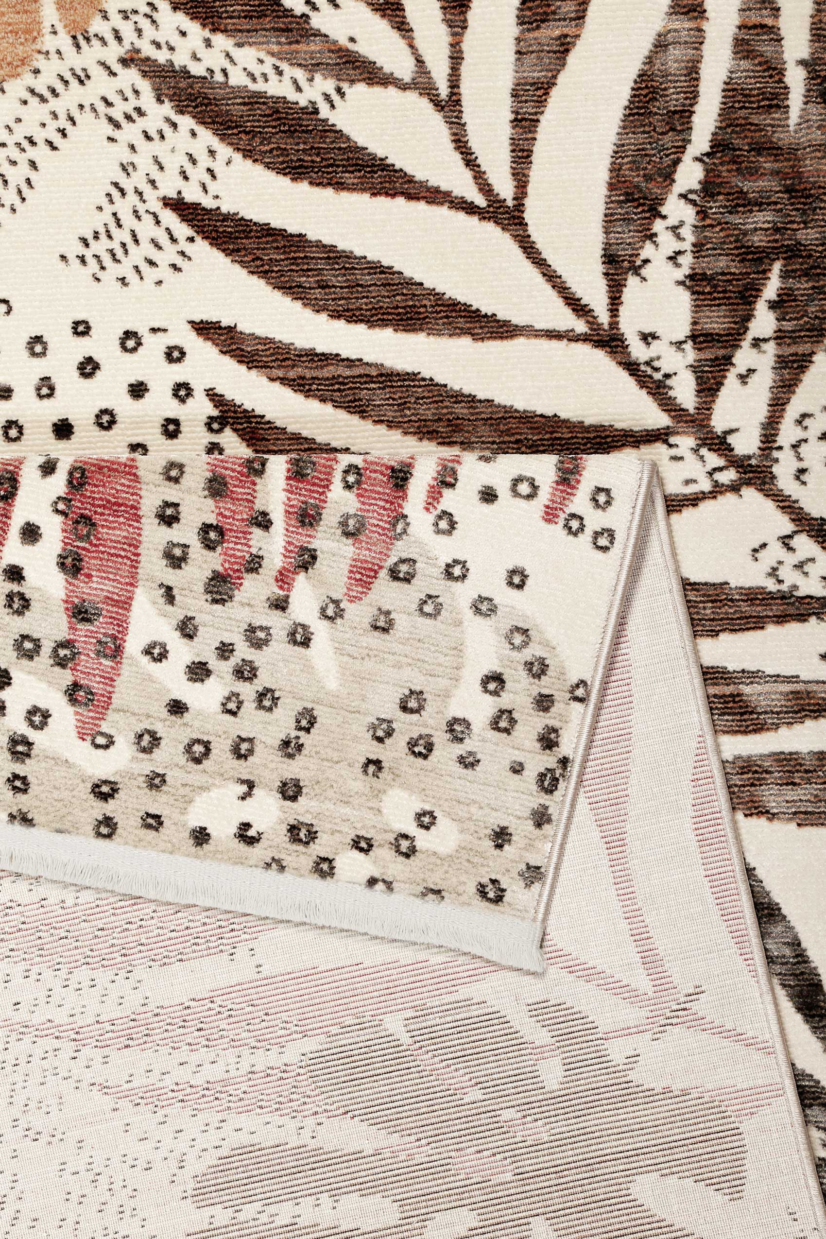 Esprit Teppich beige braun rot  Kurzflor » Florence « - Ansicht 3